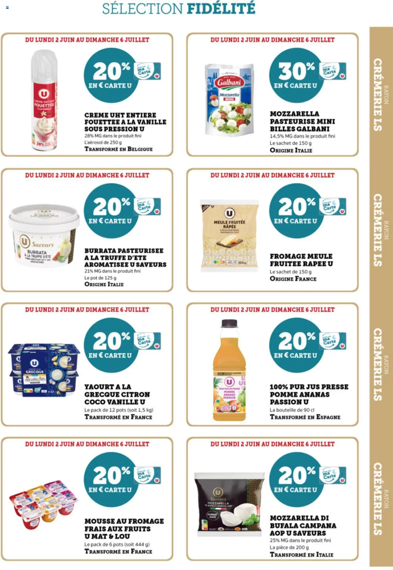  | Page: 7 | Produits: Mousse, Yaourt à La Grecque, Fromage, Crème