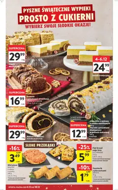 Pogląd oferty "Intermarche Gazetka" - ważna od 04.12.2025 | Strona: 30 | Produkty: Ciasto, Piernik, Pizza, Brownie