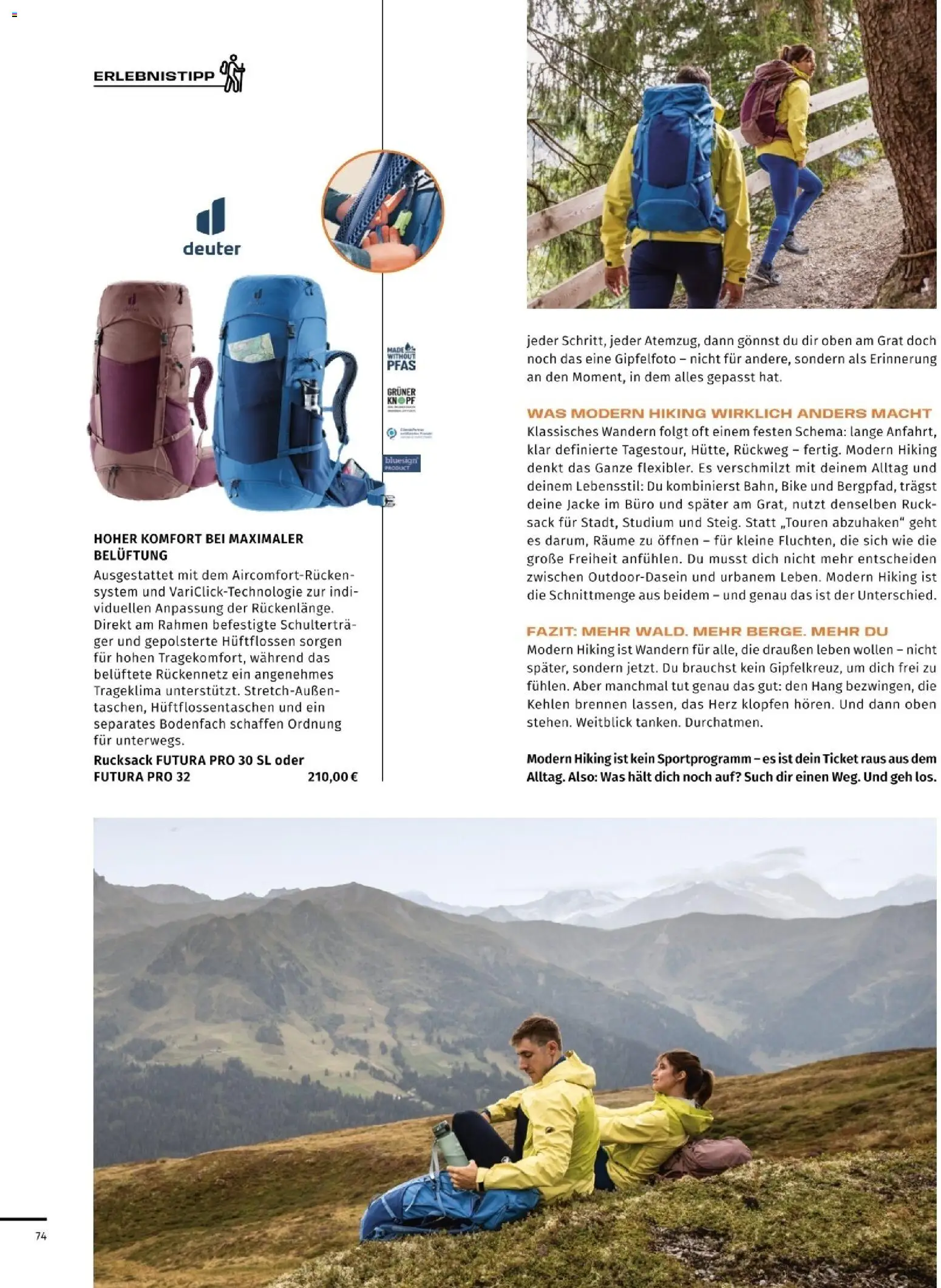 Sport2000 Prospekt Frühjahr 2026 – gültig ab 12.04.2026 | Seite: 74 | Produkte: Grat, Jacke, Rucksack