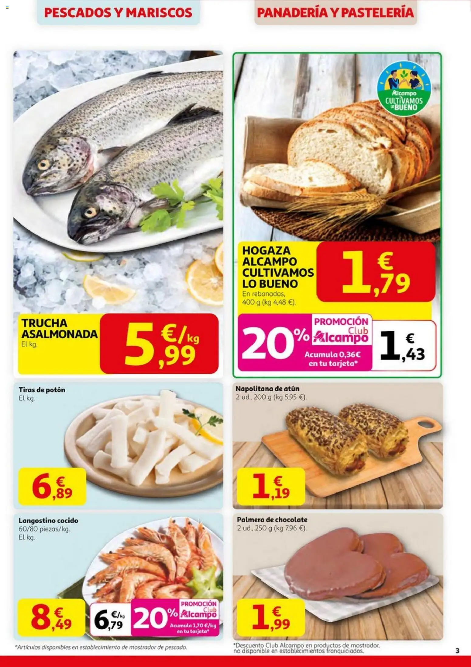 Alcampo - SM Nacional │ válido desde el 06.11.2025 | Página: 3 | Productos: Chocolate, Panadería, Langostino