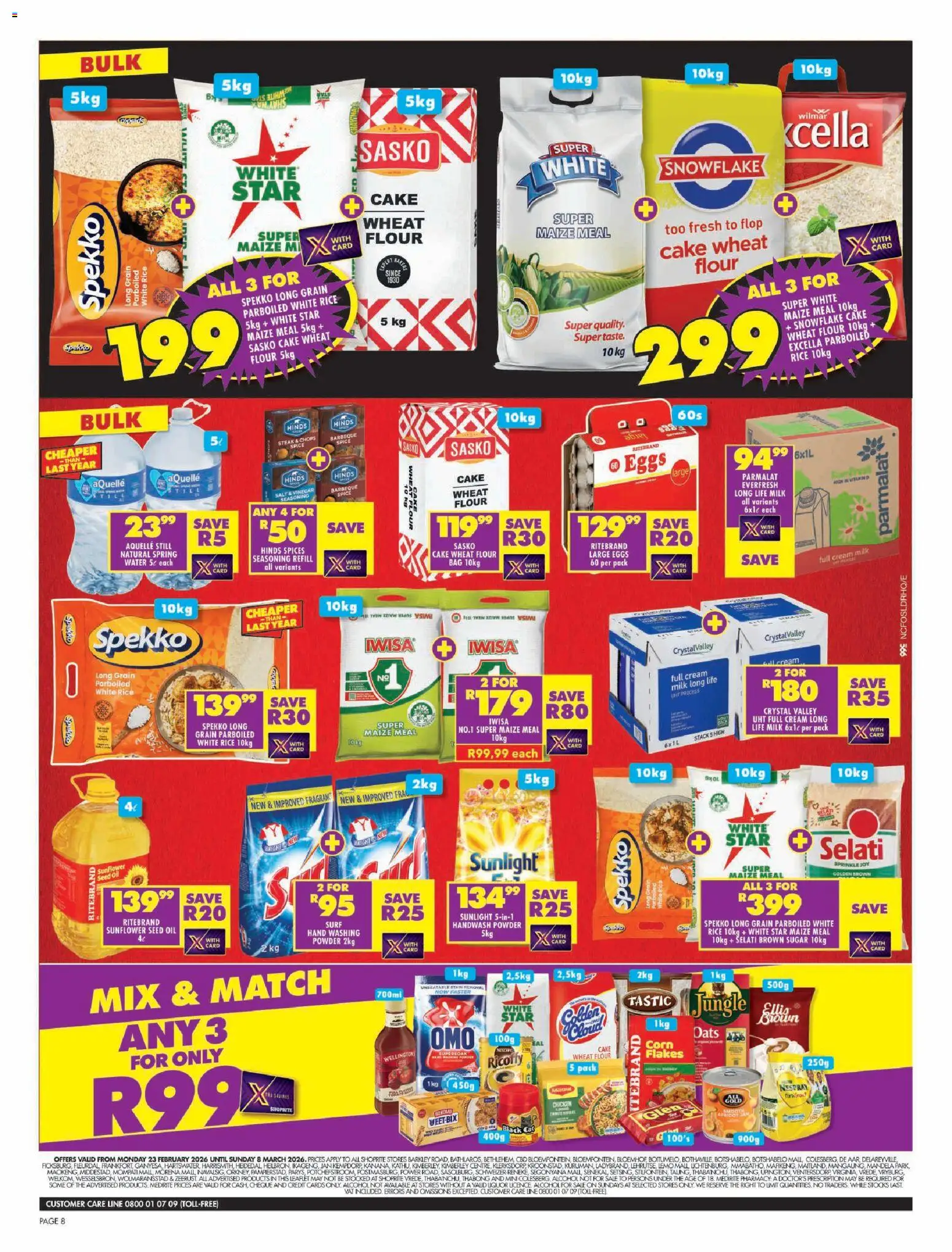 New Shoprite catalogue – valid from 23.02.2026 | Page: 8 | Products: Cake, Handwash, Vinegar, Cream