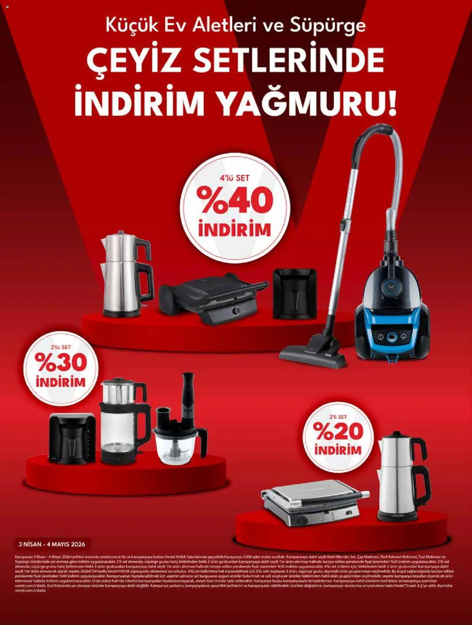 Vestel - Küçük Ev Aletleri - 03.04.2026 tarihinden itibaren geçerlidir | Sayfa: 5 | Ürünler: Blender, Çay