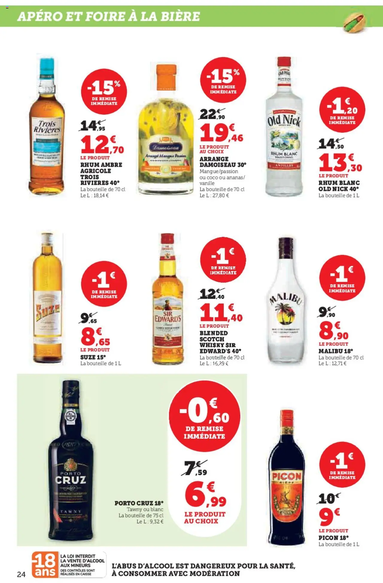  | Page: 24 | Produits: Whisky, Rhum, Rhum blanc damoiseau, Bière