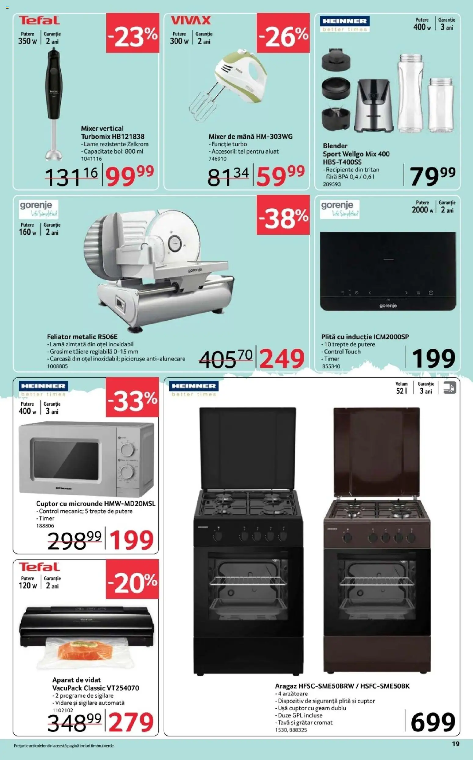 Noul catalog Selgros – valabil de la 20.02.2026 | Pagină: 19 | Produse: Aragaz, Feliator, Bol, Recipiente