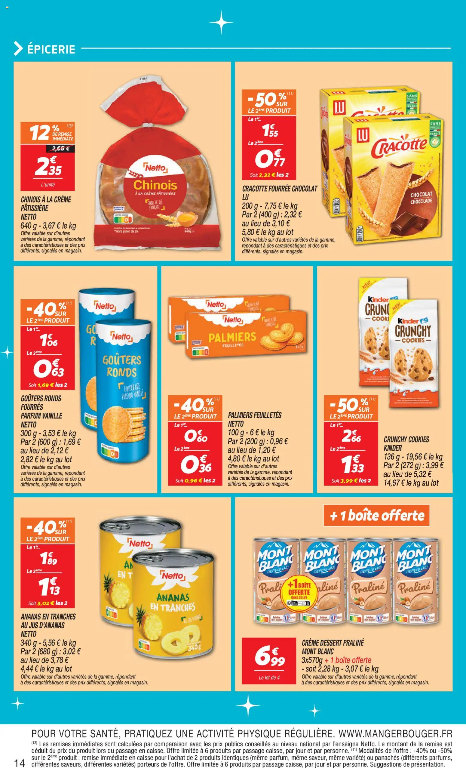 {H1} | Page: 14 | Produits: Jus d'ananas, Chocolat, Jus, Ananas