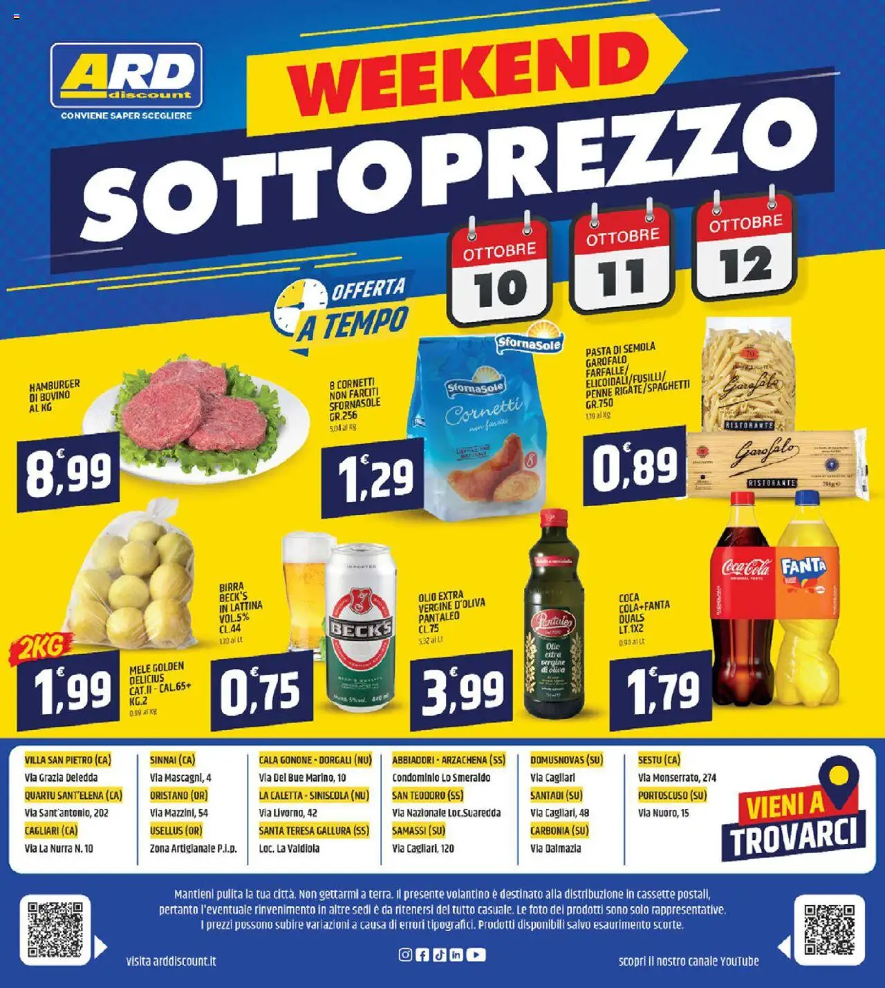 Volantino ARD Discount del 02.10.2025 | Pagina: 20 | Prodotti: Mele, Fanta, Hamburger, Coca Cola