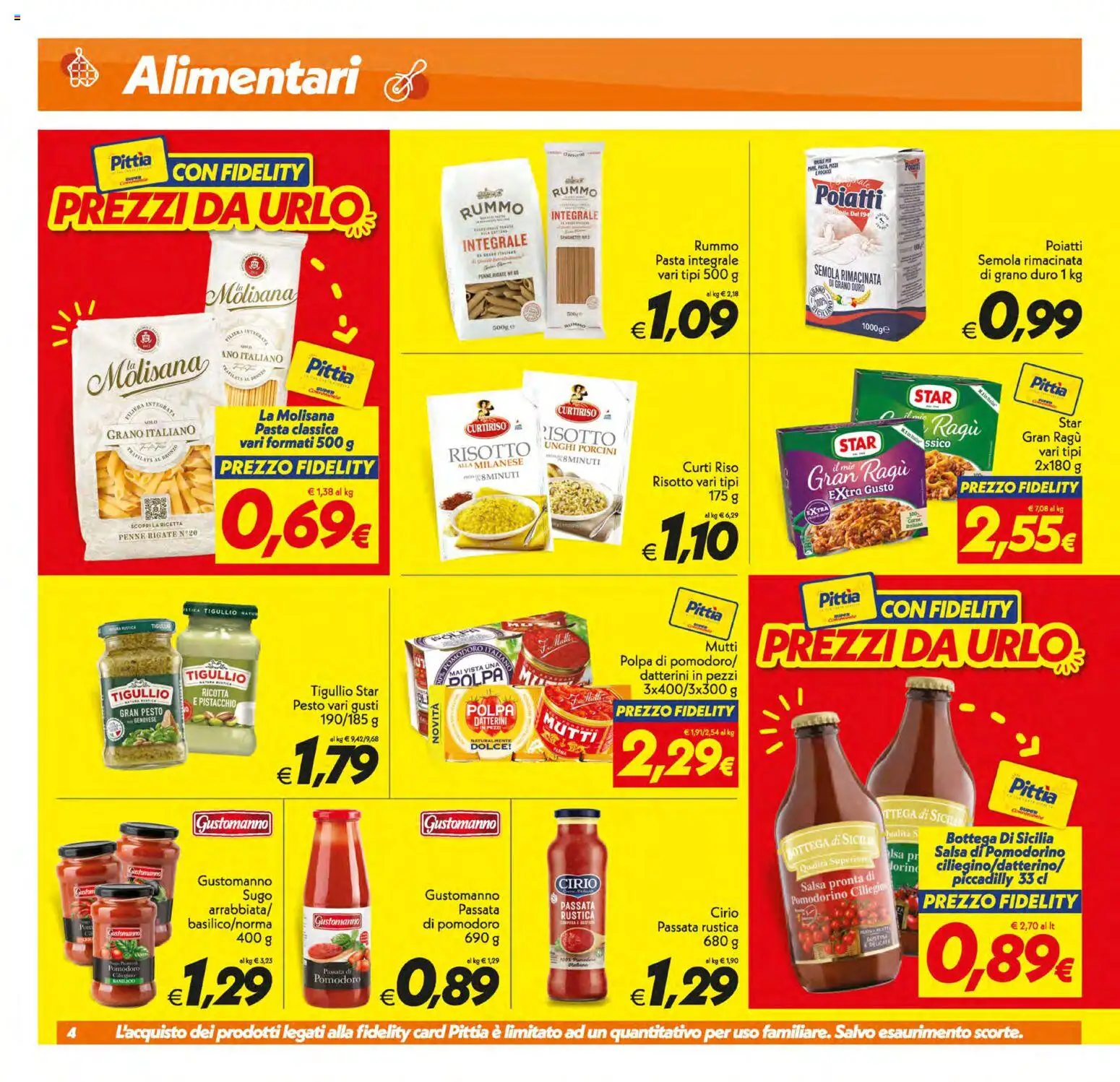 Volantino SuperConveniente del 13.01.2026 | Pagina: 4 | Prodotti: Pomodoro, Pesto, Passata di pomodoro, Mutti