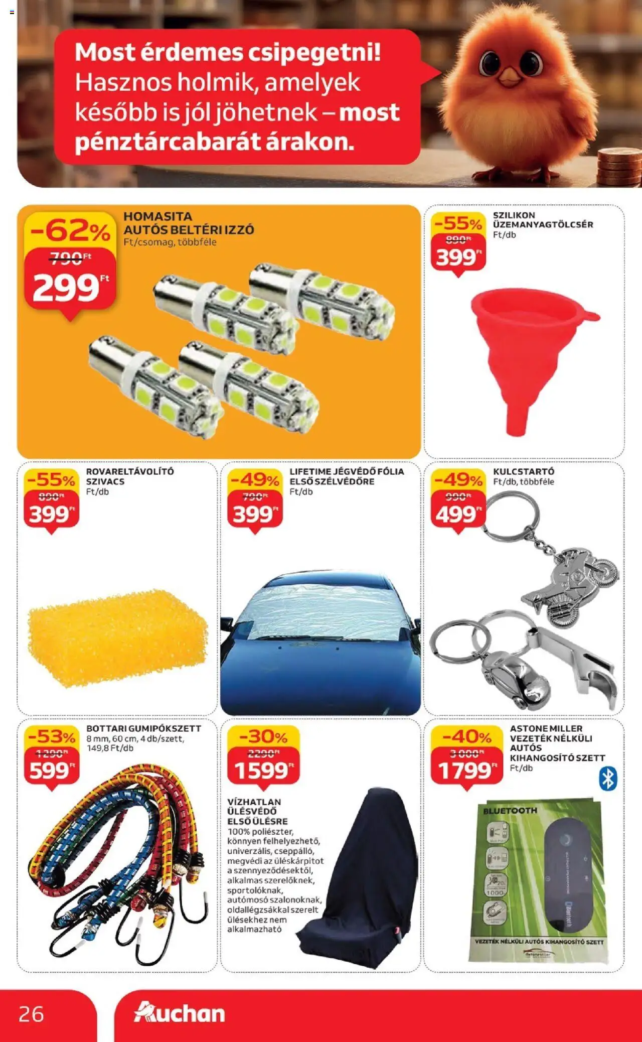 Auchan akciós ujság - amely érvényes a következő dátumtól: 18.09.2025 | Oldal: 26 | Termékek: Izzó