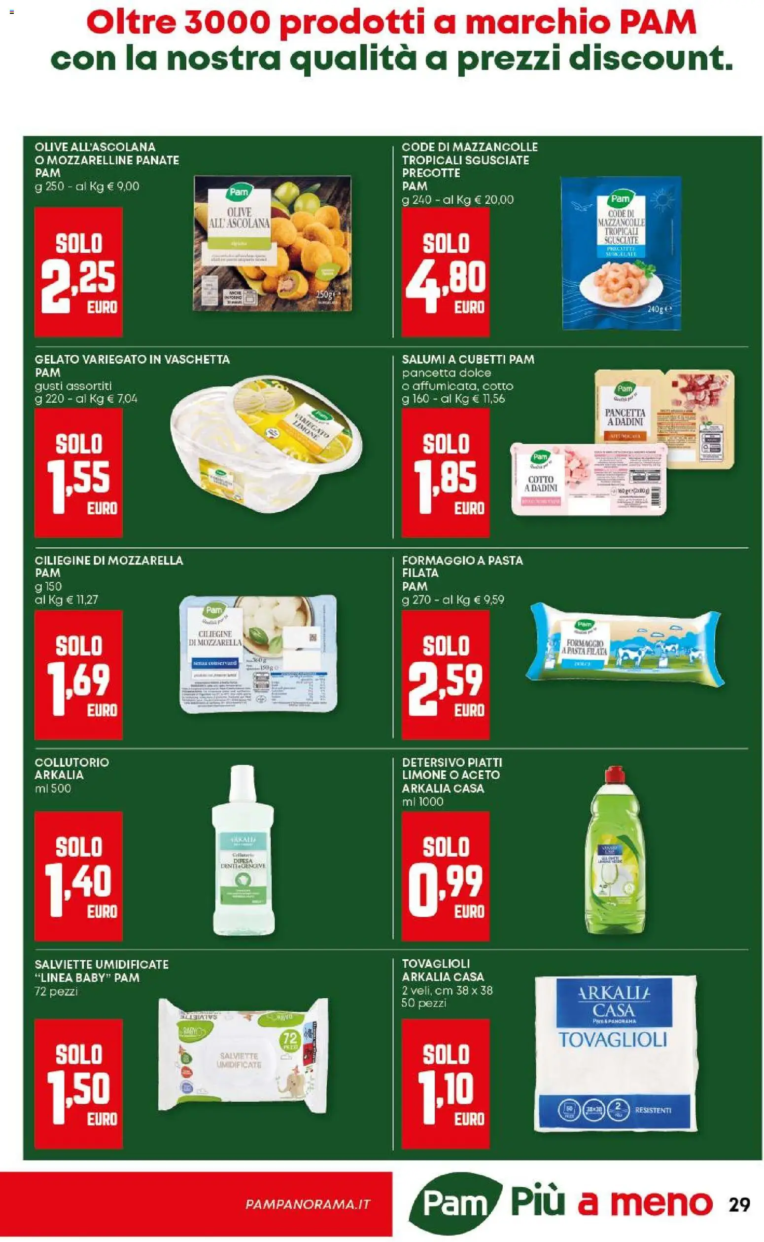Volantino PAM del 18.12.2025 | Pagina: 29 | Prodotti: Gelato, Formaggio, Pasta, Aceto