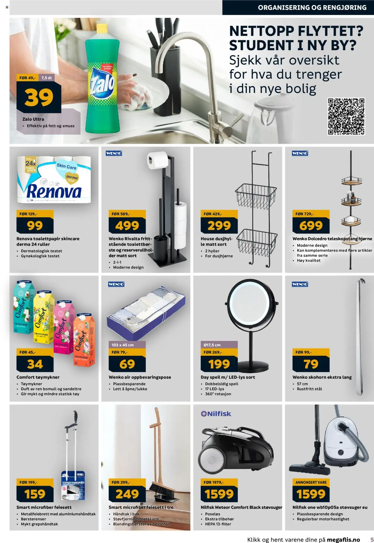  | Side: 5 | Produkter: Toalettpapir, Støvsuger, Duft, Håndtak