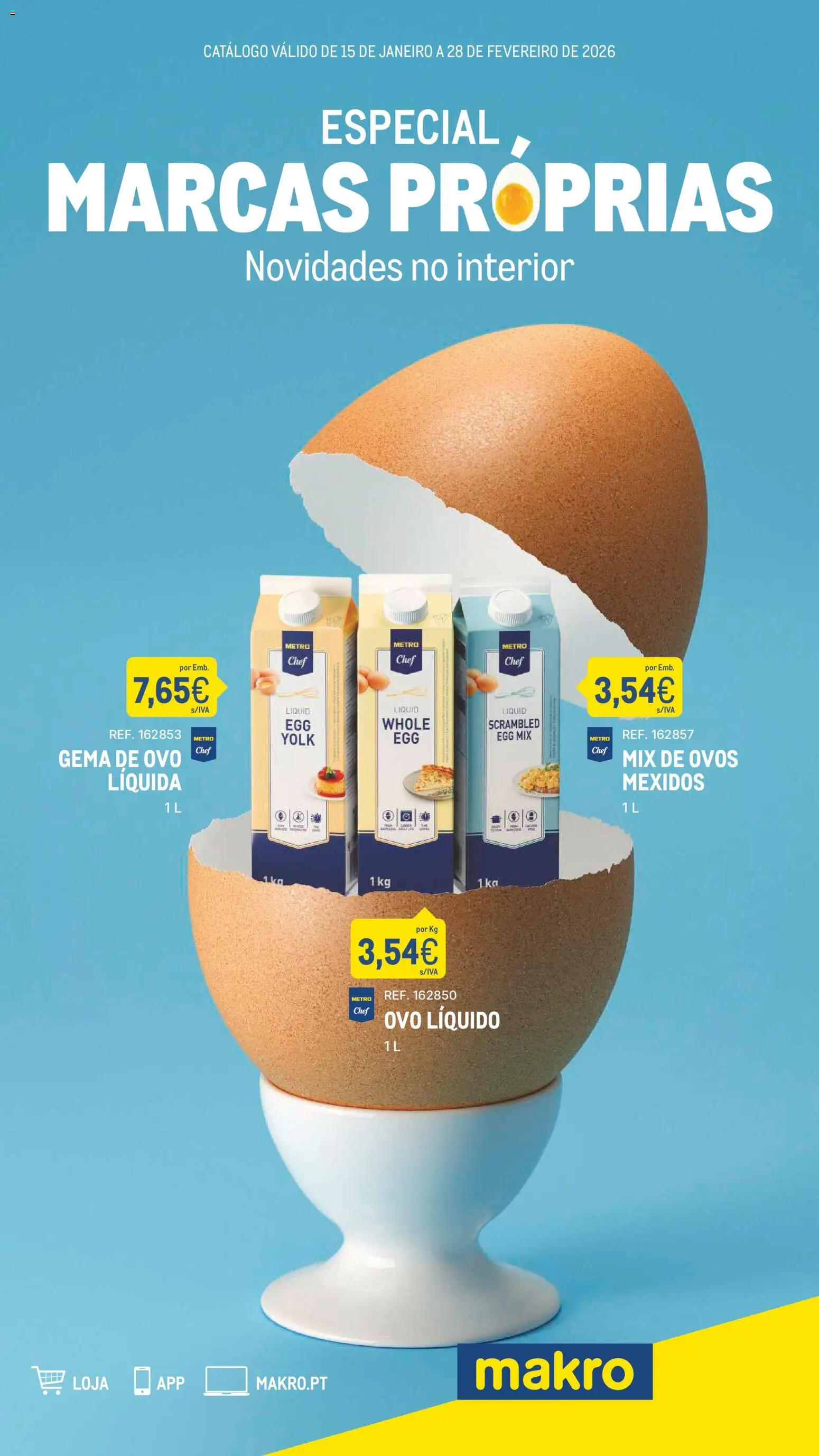 Makro Especial Marcas Próprias  │ válido de 15.01.2026 | Página: 1 | Produtos: Ovos