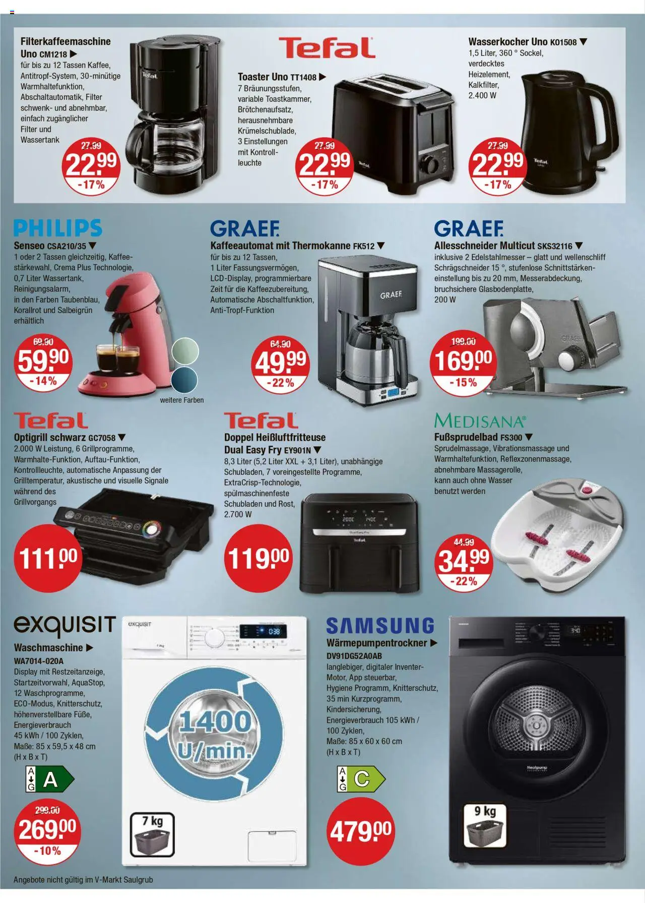 V-Markt - Oberpfalz – gültig ab 25.09.2025 | Seite: 18 | Produkte: Philips, Wasserkocher, Wasser, Heißluftfritteuse