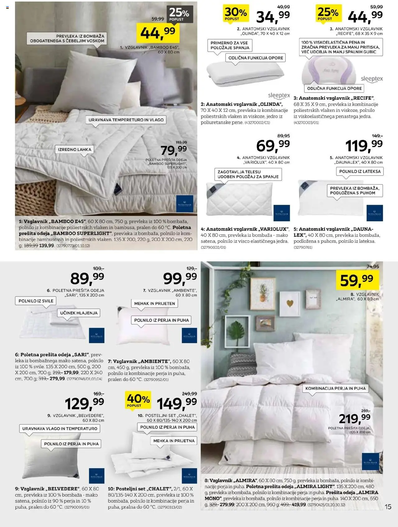 XXXL Lesnina katalog naj vaše sanje postanejo resničnost │ velja od 19.08.2025 | Stran: 15 | Izdelki: Prešita odeja, Vzglavnik, Prevleka, Odeja