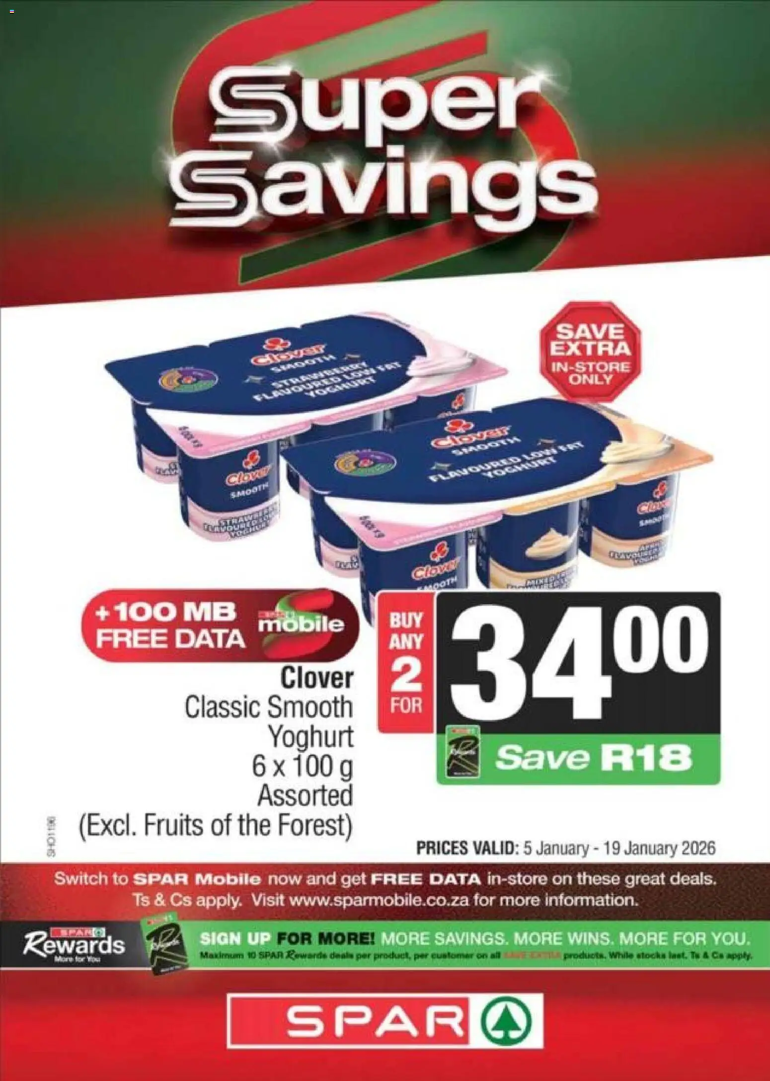New Superspar catalogue – valid from 05.01.2026 | Page: 5 | Products: Data, Yoghurt, Switch