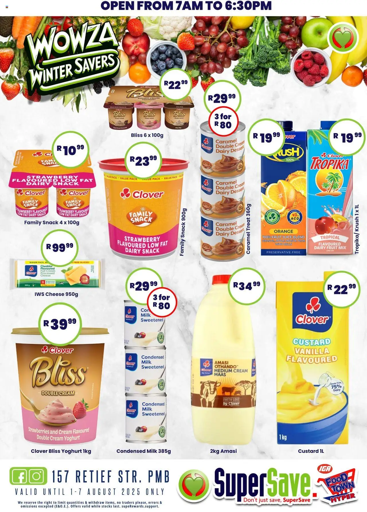 Super Save Specials │ valid from 08.08.2025 | Page: 47 | Products: Condensed milk, Strawberries, Cream, Fruit