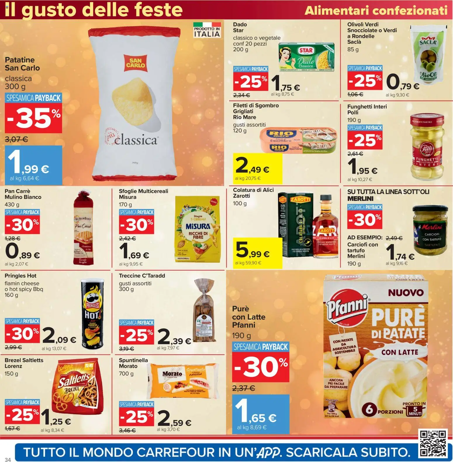 Volantino Carrefour del 16.12.2025 | Pagina: 34 | Prodotti: Tartufo, Patate, Carciofi, Sgombro