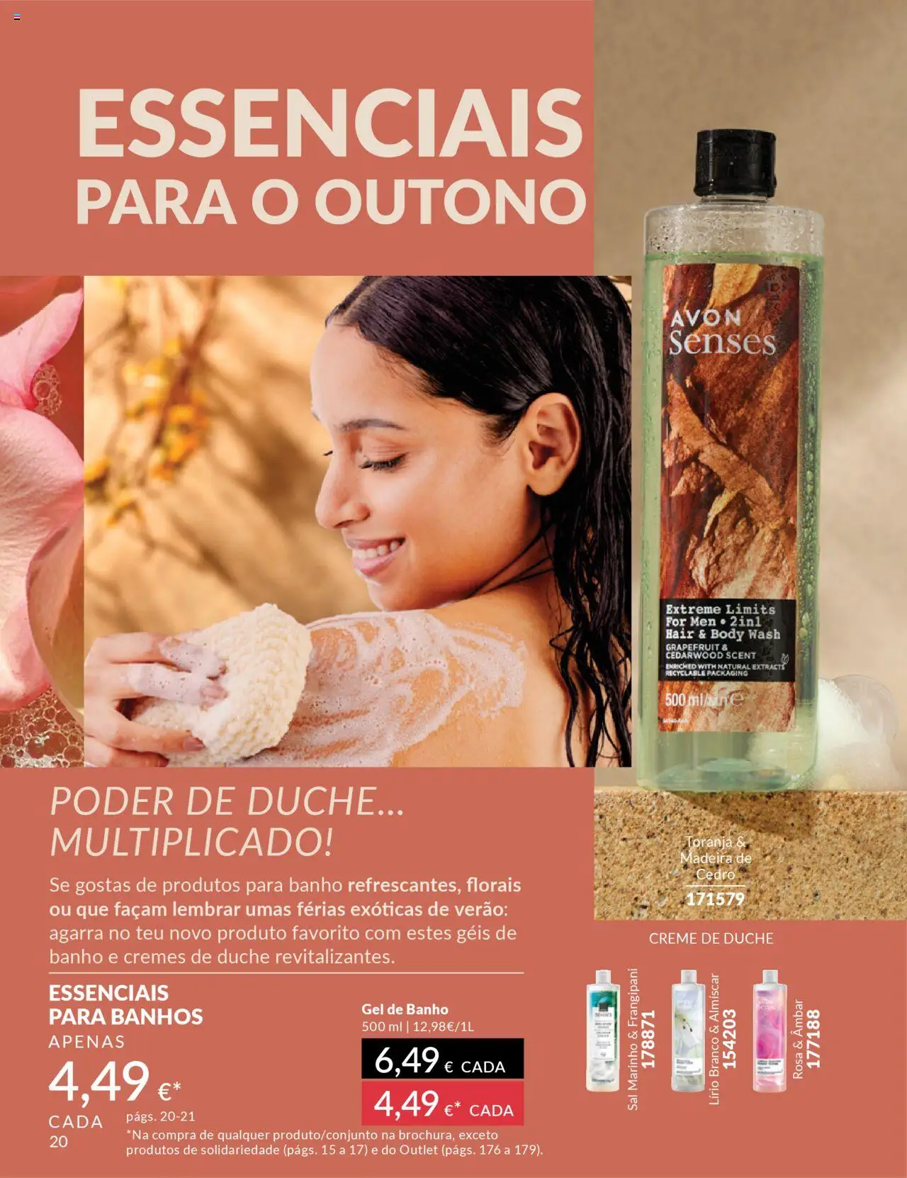 Catálogo Avon Campanha 10 │ válido de 01.10.2025 | Página: 20 | Produtos: Gel de banho, Sal, Banho, Creme