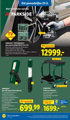 PARKSIDE® Stolica za radionicu, Sa praktičnim odeljcima za alat ispod sedišta. Lako pokretljivo zahvaljujući 4 okretna točka - pregled Lidl kataloga - važi od 19.02.2026 | Strana: 70