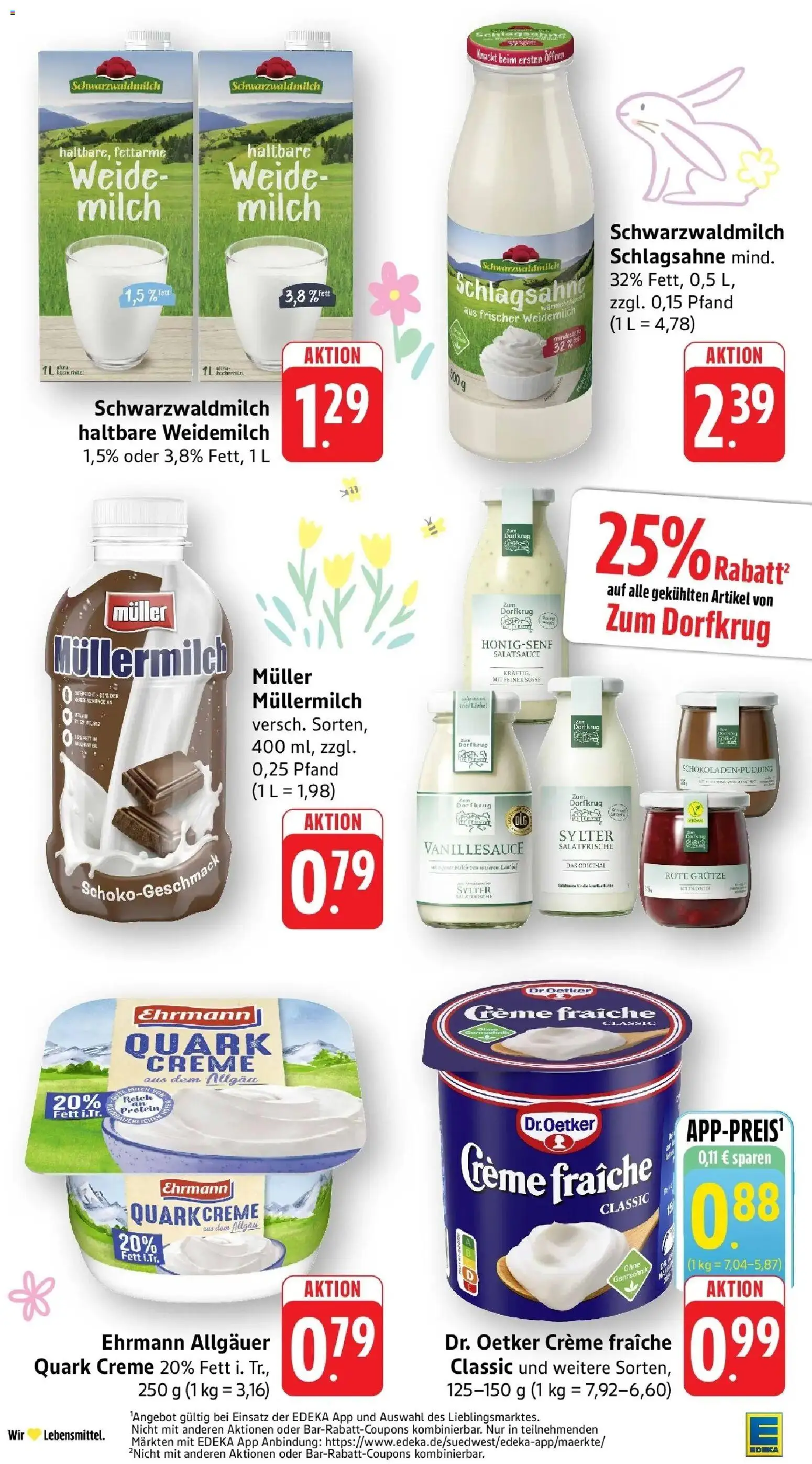 E center Prospekt Esslingen-Weil	 – gültig ab 29.03.2026 | Seite: 25 | Produkte: Quark, Schlagsahne, Milch, Müllermilch