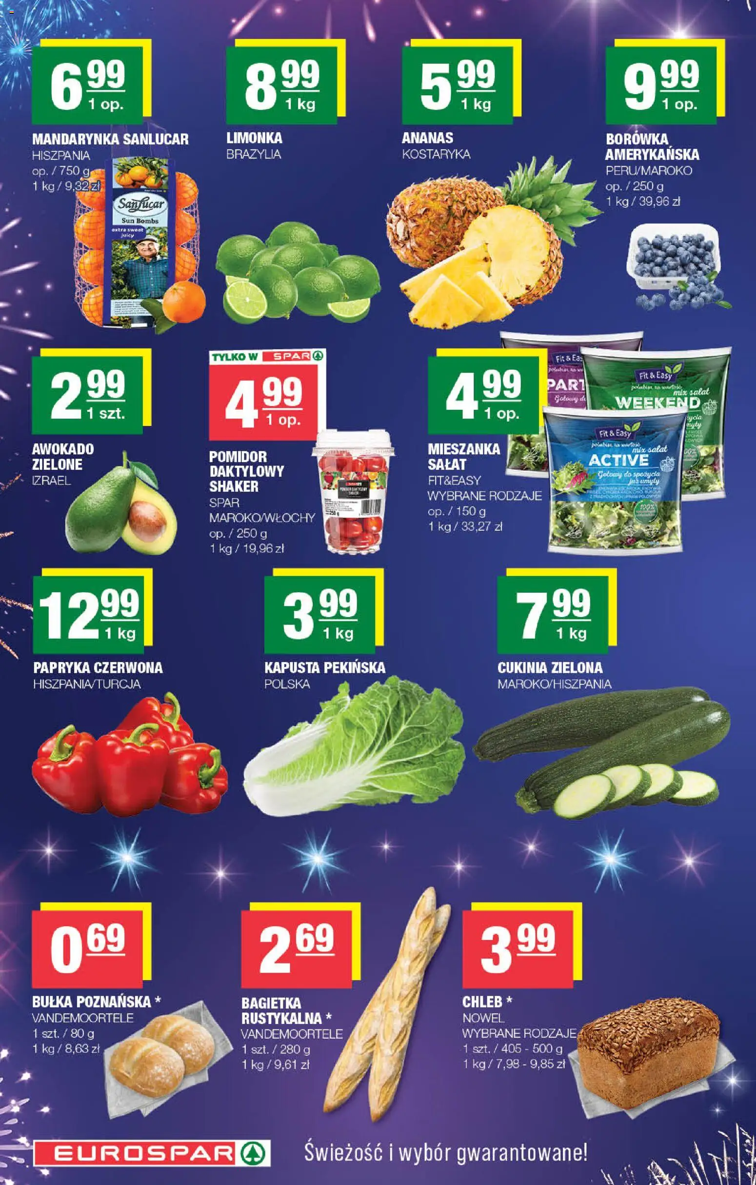 Spar Gazetka - Eurospar od 30.12.2025 | Strona: 2 | Produkty: Limonka, Cukinia, Czerwona kapusta, Bułka poznańska