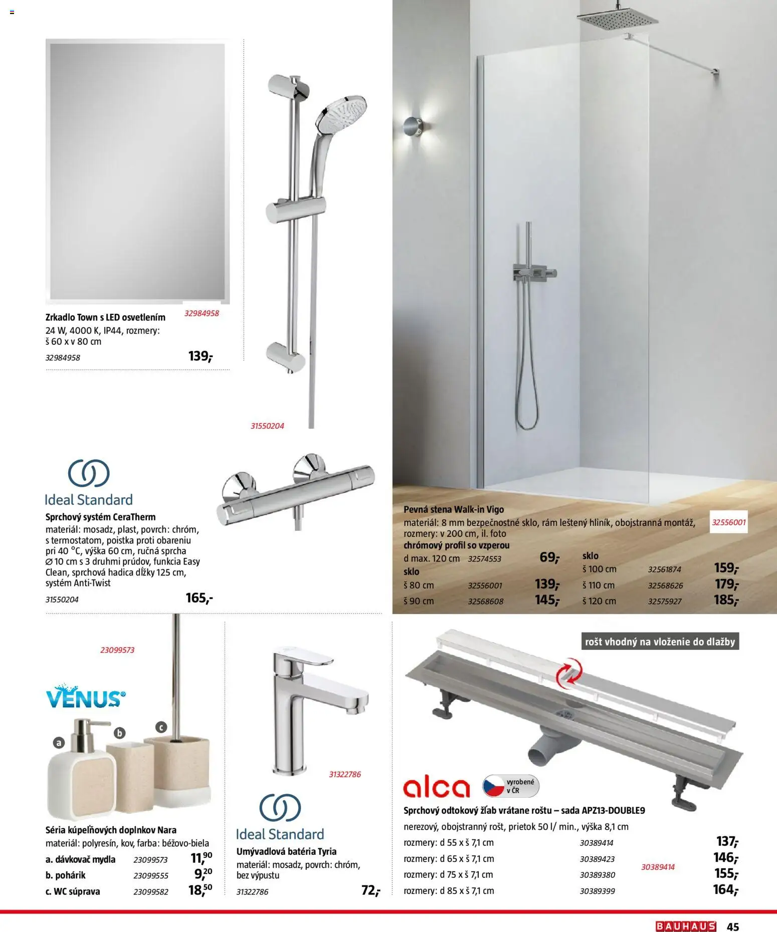Nové Bauhaus akcie – leták je platný od 15.12.2025 | Strana: 45 | Produkty: Zrkadlo, Rám, Rošt