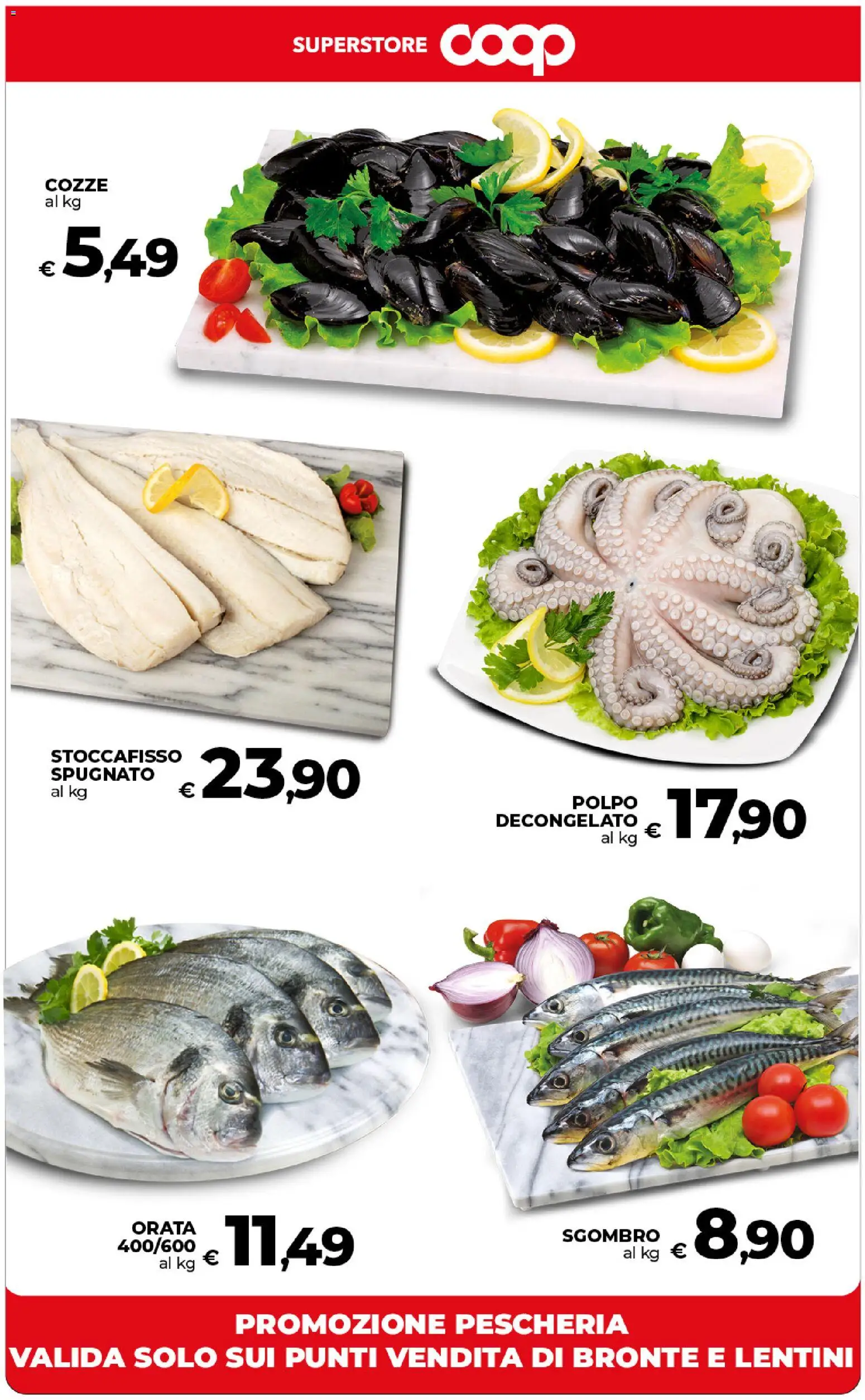 Volantino COOP del 27.01.2026 | Pagina: 44 | Prodotti: Cozze, Polpo, Orata, Sgombro