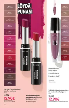 Oriflame-mainoslehti voimassa 19.11.2025 alkaen | Sivu: 76 | Tuotteet: Huulipuna