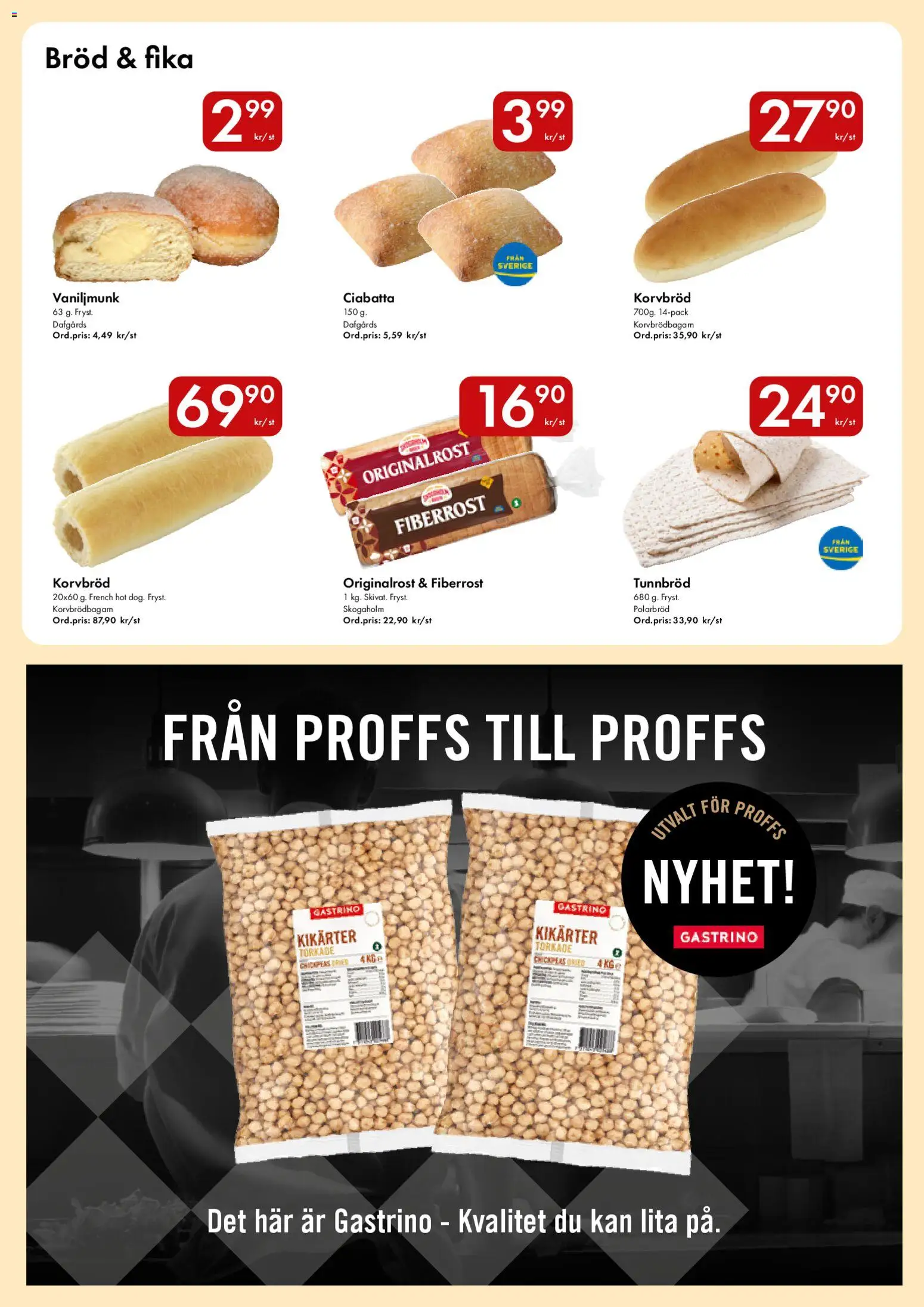 Hypermarkety reklamblad aktuell från 06.04.2026 | Sida: 7 | Produkter: Tunnbröd, Korvbröd, Bröd