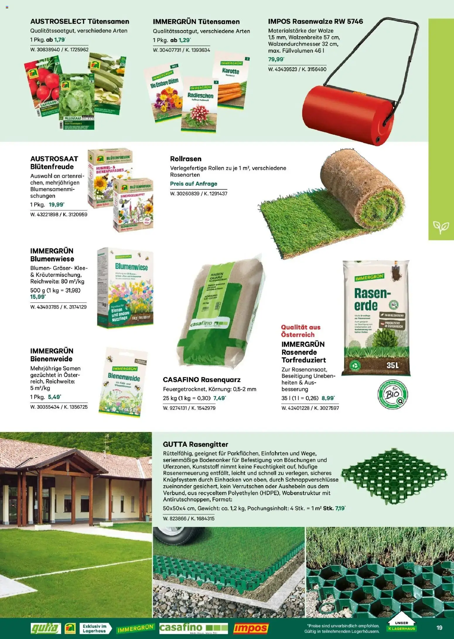 Lagerhaus Garten & Freizeit Katalog 2026 - Innsbruck, Böheimkirchen gültig ab 01.03.2026 | Seite: 19 | Produkte: Karotte, Gewicht