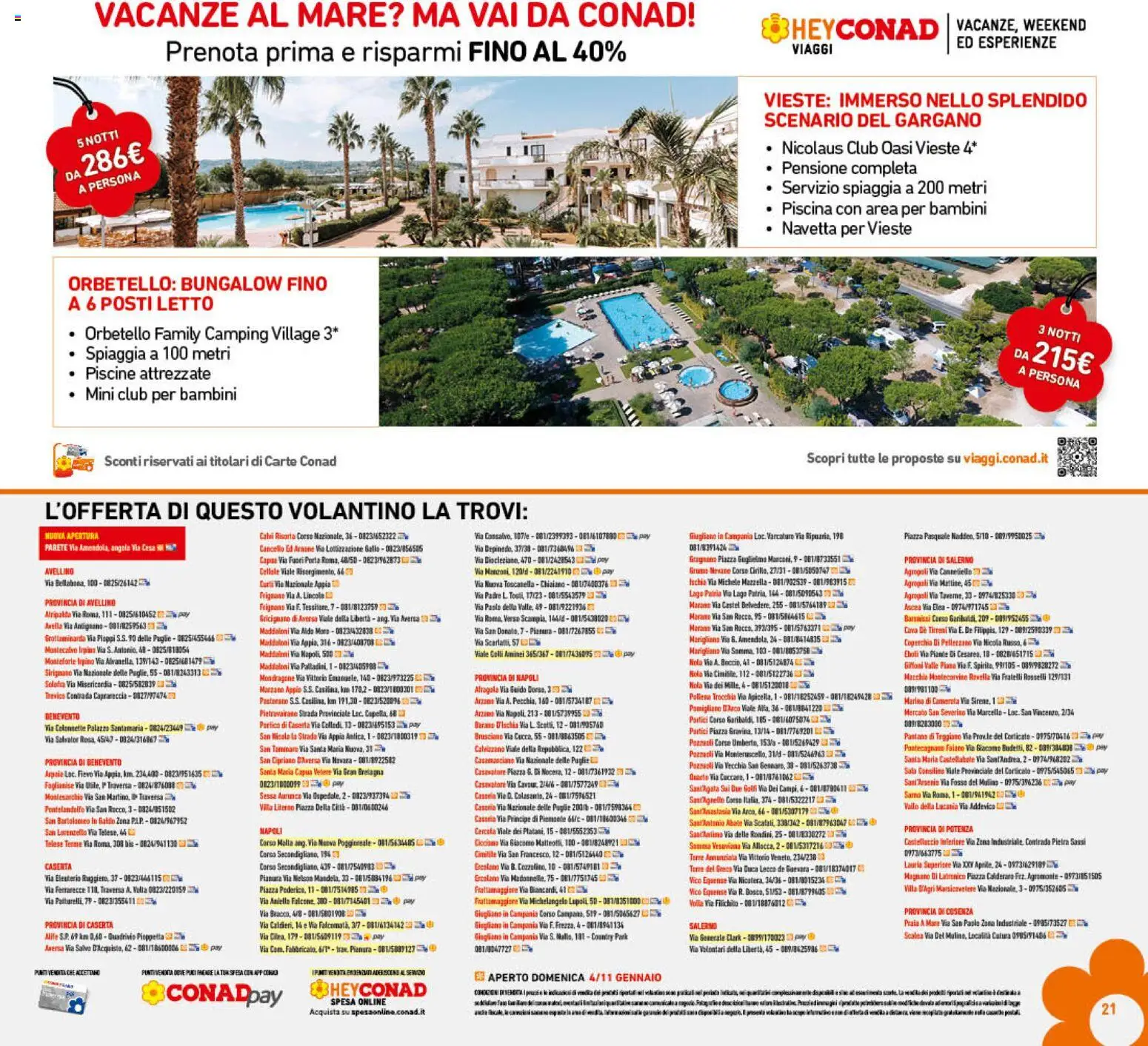 Volantino Conad del 03.01.2026 | Pagina: 21 | Prodotti: Piscina, Cavo, Letto