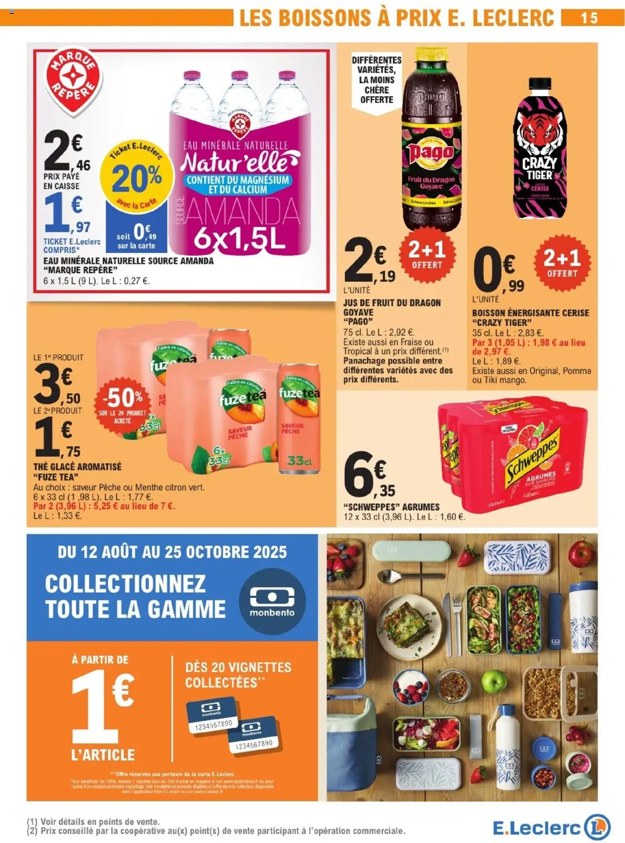  | Page: 15 | Produits: Eau minérale, Citron, Goyave, Pomme
