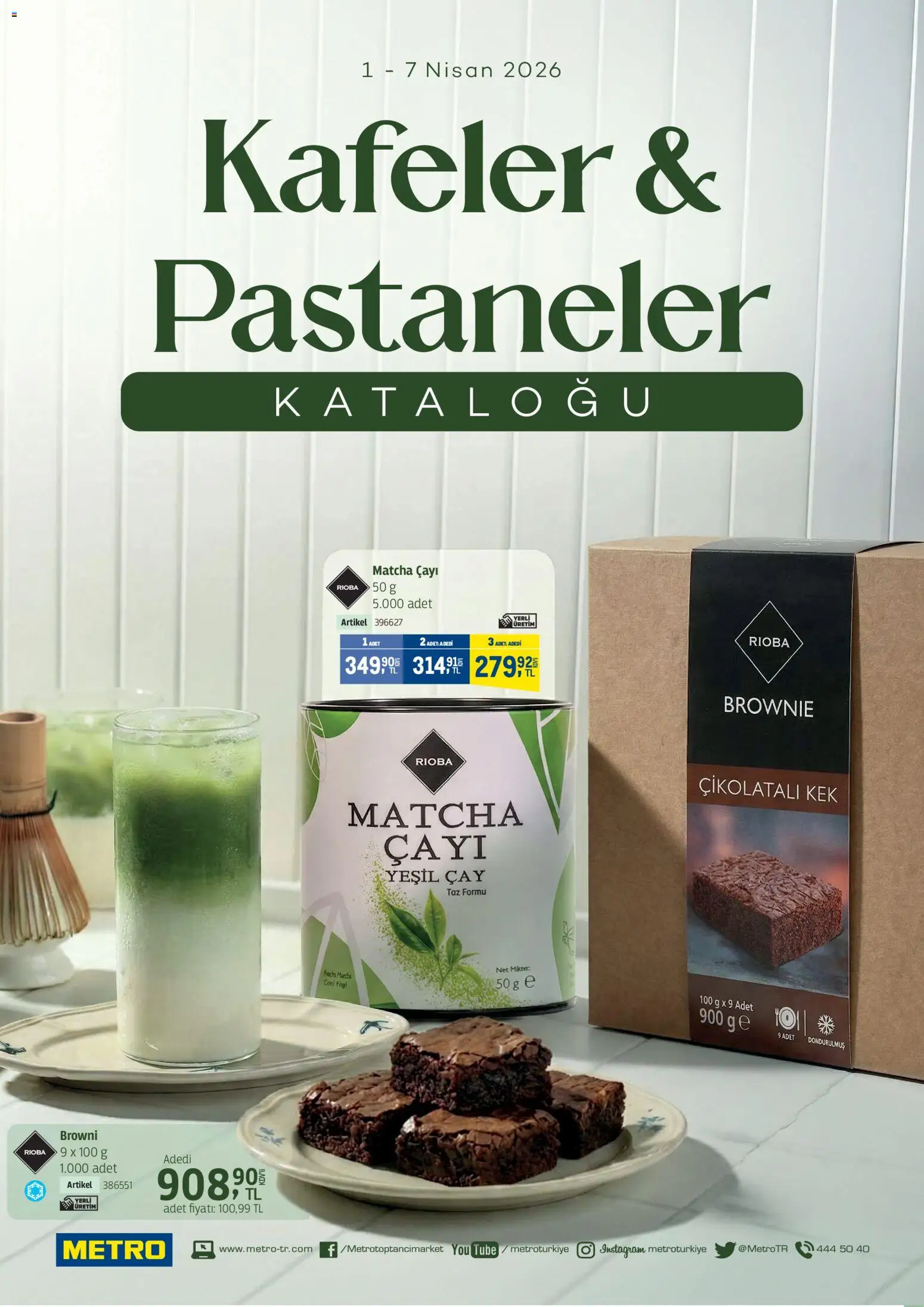 Metro - Kafeler & Pastaneler Kataloğu - 01.04.2026 tarihinden itibaren geçerlidir | Sayfa: 1