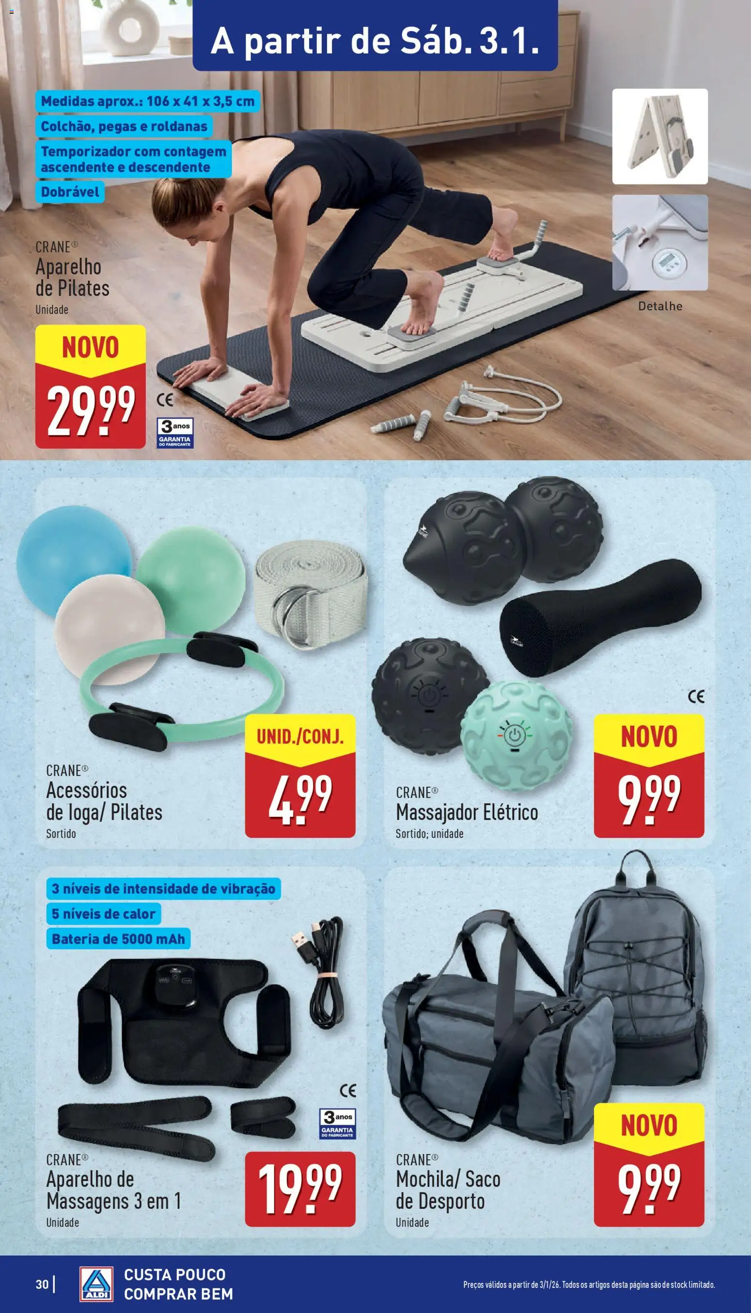 Aldi folheto │ válido de 29.12.2025 | Página: 30 | Produtos: Massajador, Bateria