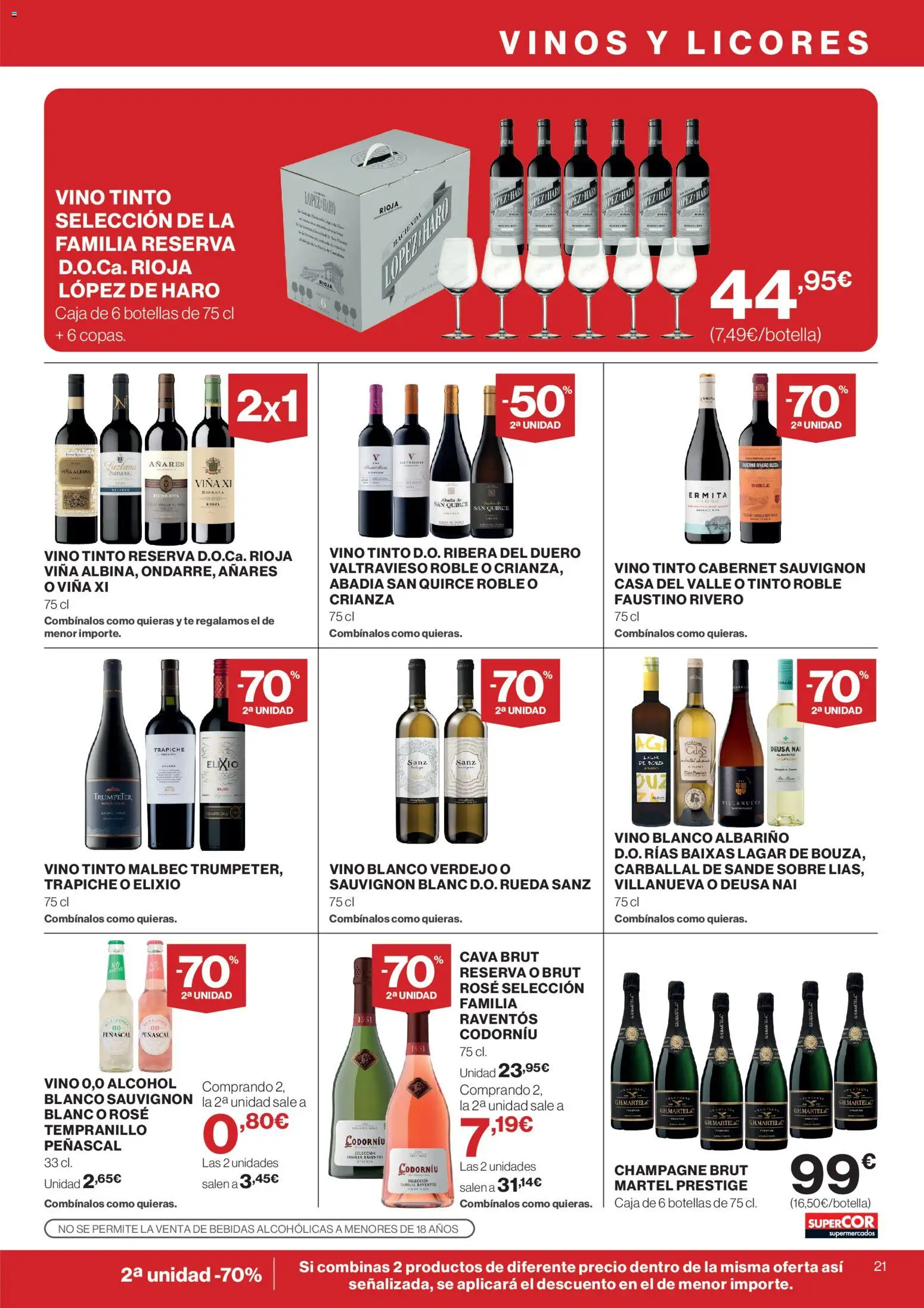 Supercor folleto │ válido desde el 26.02.2026 | Página: 21 | Productos: Vino, Té, Caja