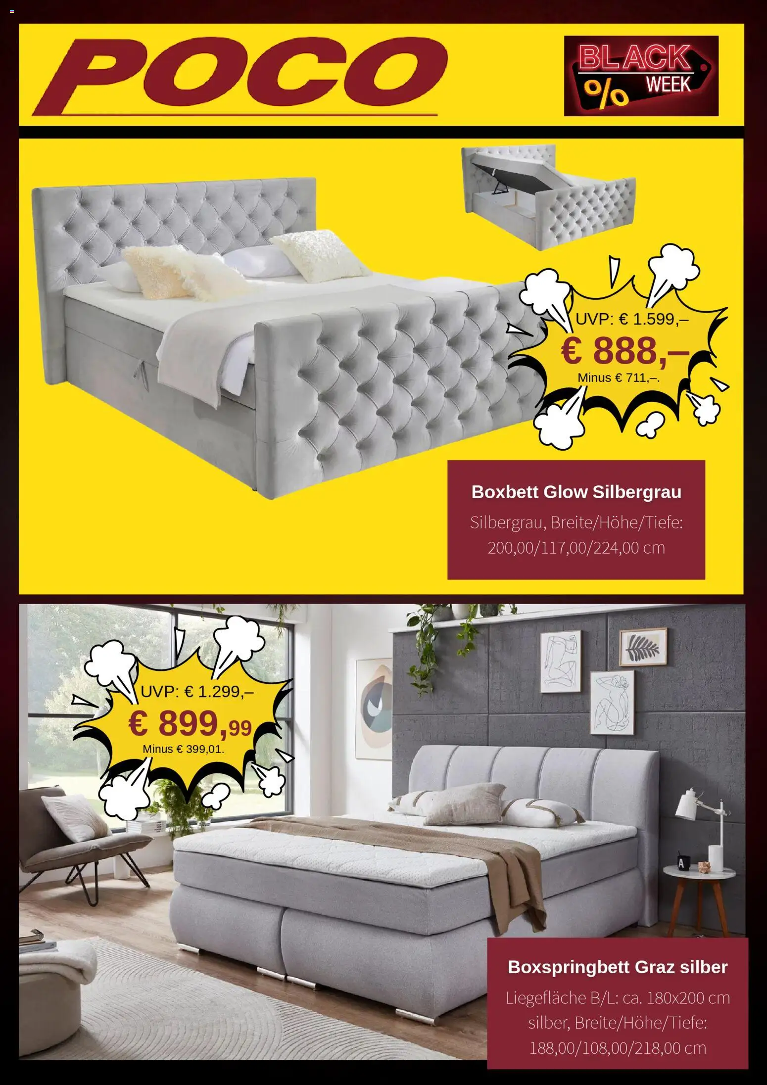 Poco - Black Friday – gültig ab 11.11.2025 | Seite: 2 | Produkte: Boxspringbett