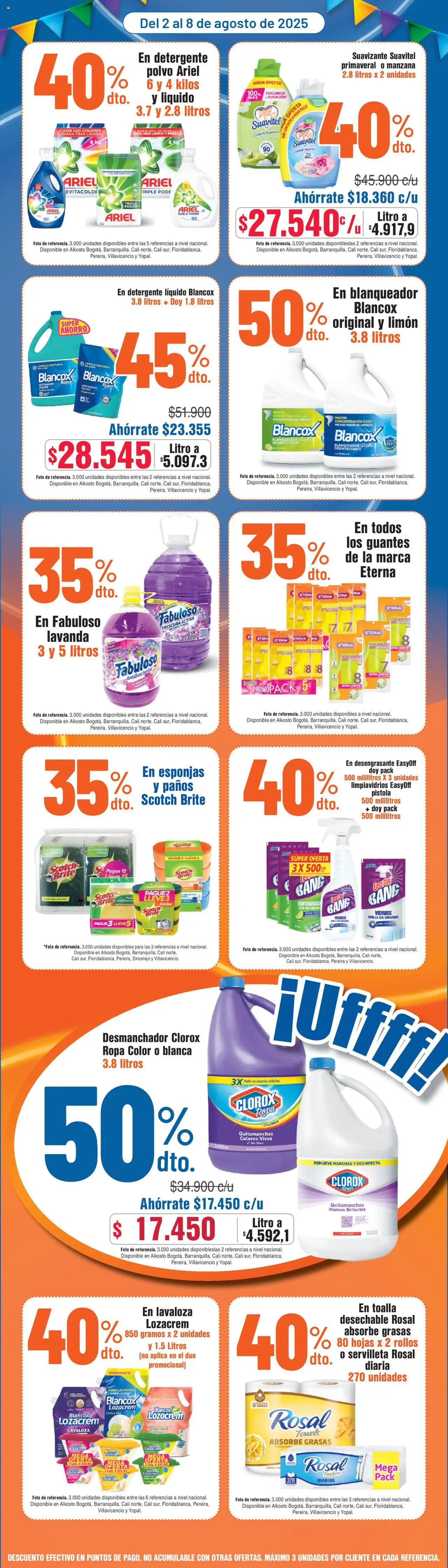 Alkosto folleto │ válido desde el 02.08.2025 | Página: 6 | Productos: Fragancia, Detergente, Manzana, Suavizante