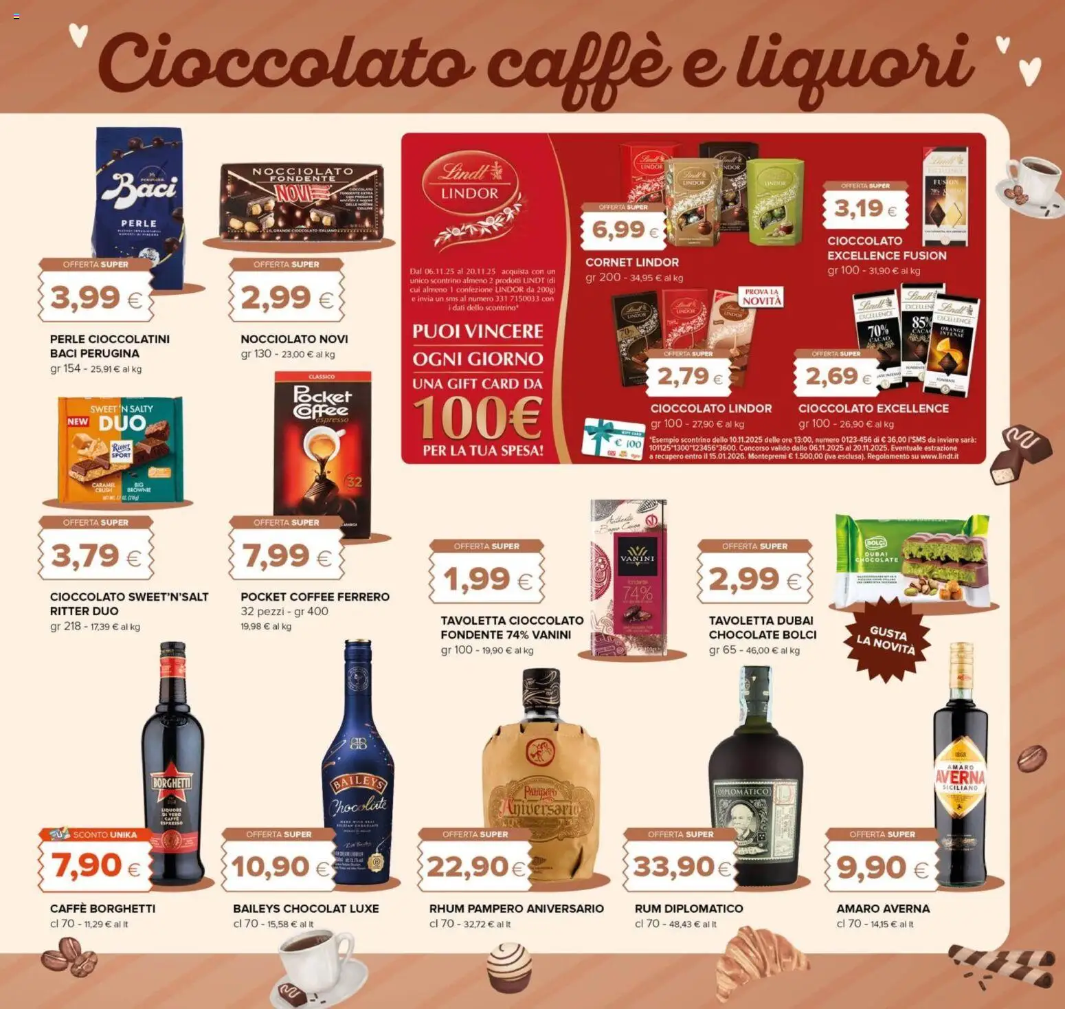 Volantino Oasi del 06.11.2025 | Pagina: 19 | Prodotti: Caffè, Rum, Cioccolatini, Amaro
