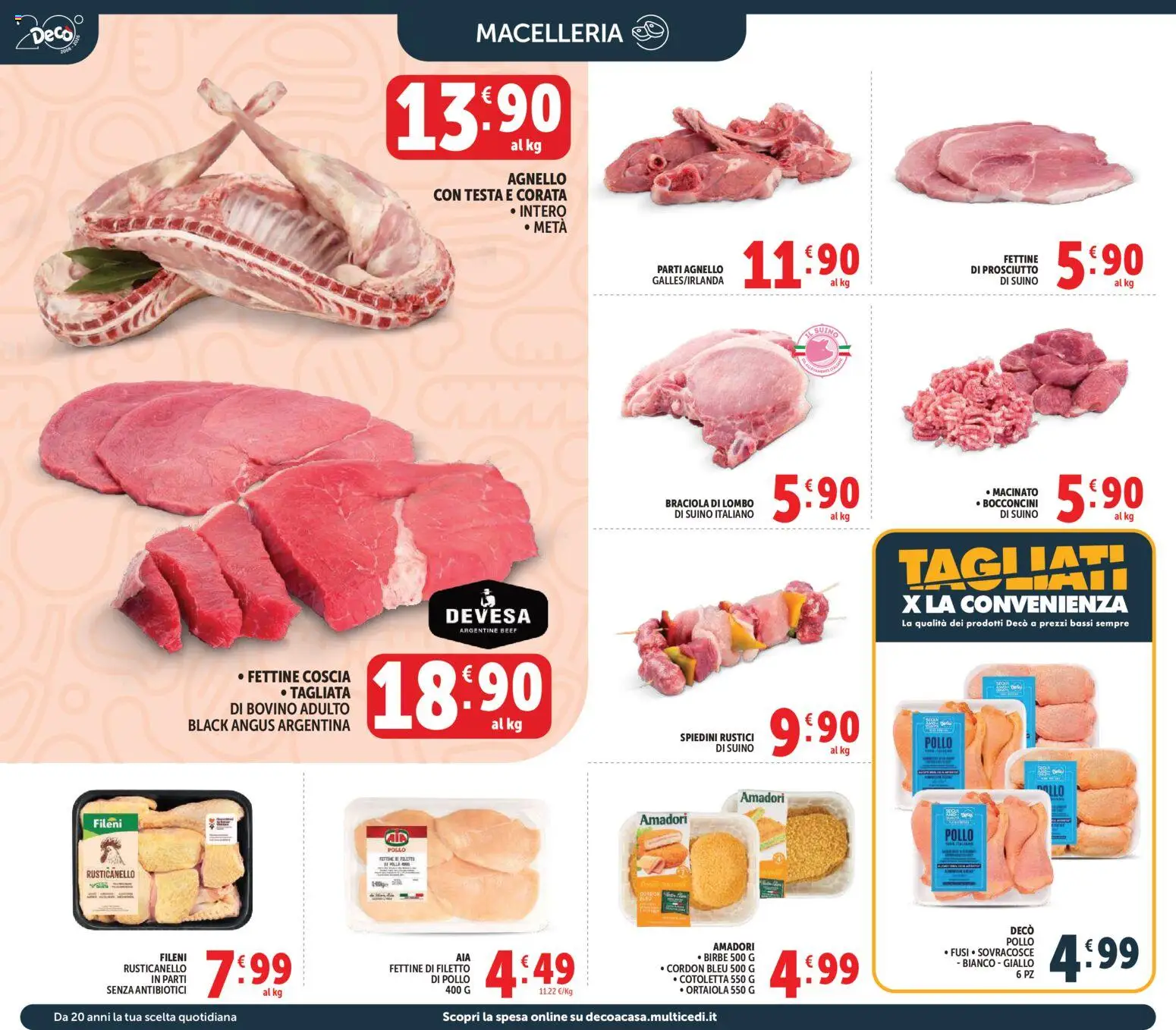 Volantino Decò del 27.03.2026 | Pagina: 14 | Prodotti: Pollo, Suino, Rustici, Agnello