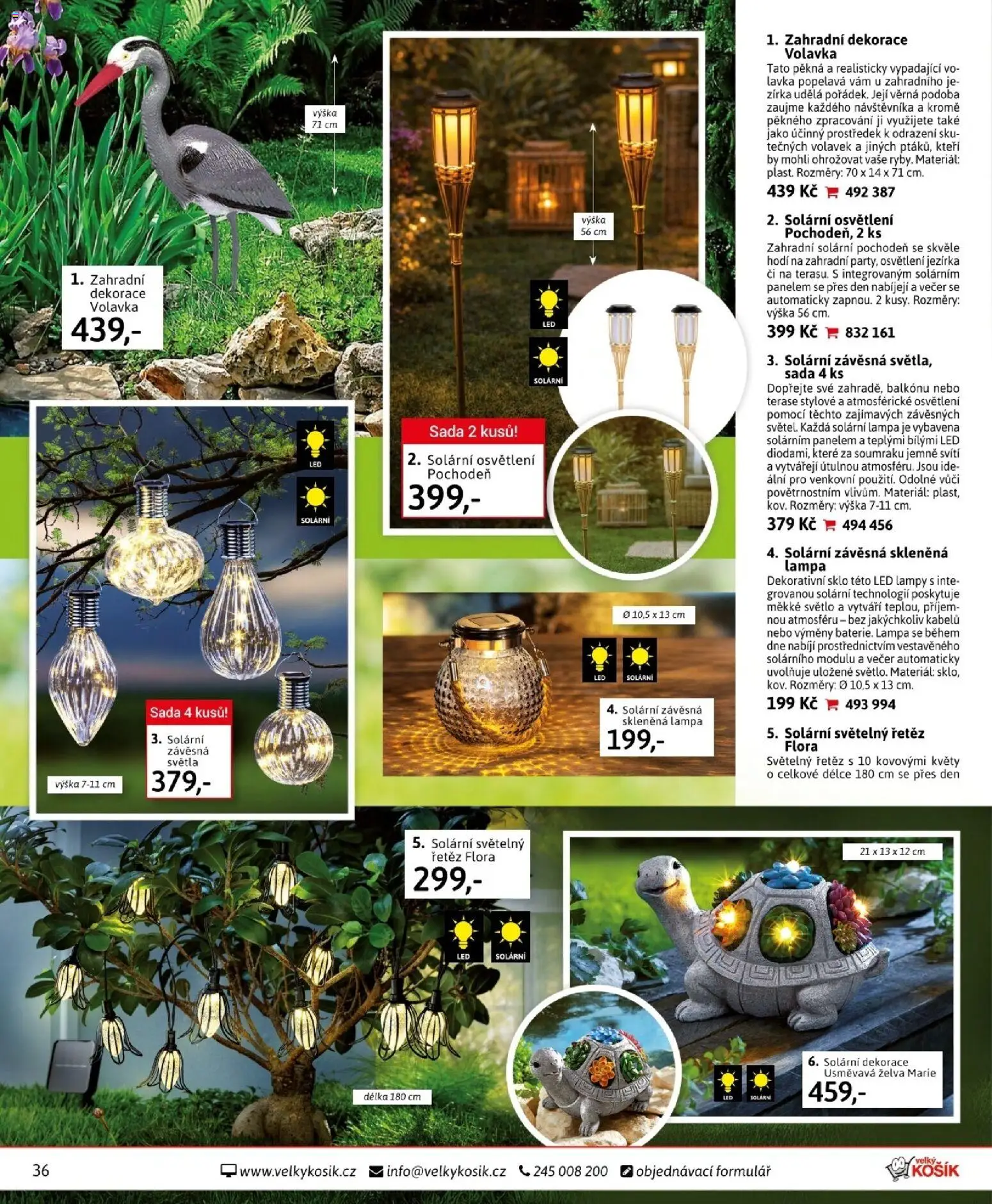 Velký Košík katalog únor 2026 od 01.02.2026 | Strana: 36 | Produkty: Světelný řetěz, Lampa, Flora, Dekorace