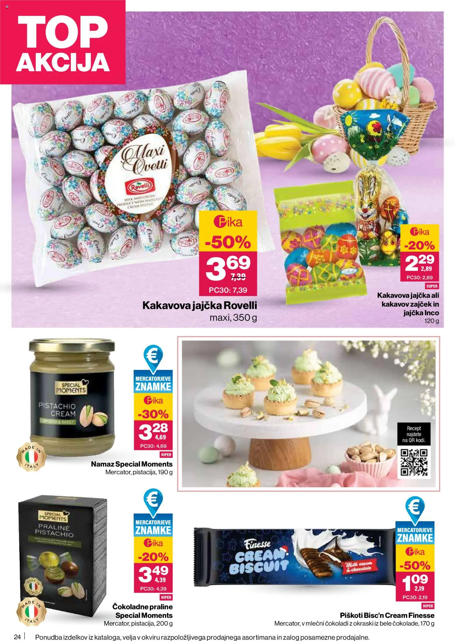Novi Mercator katalog ponudbe – veljaven od 26.02.2026 | Stran: 24 | Izdelki: Namaz, Piskoti