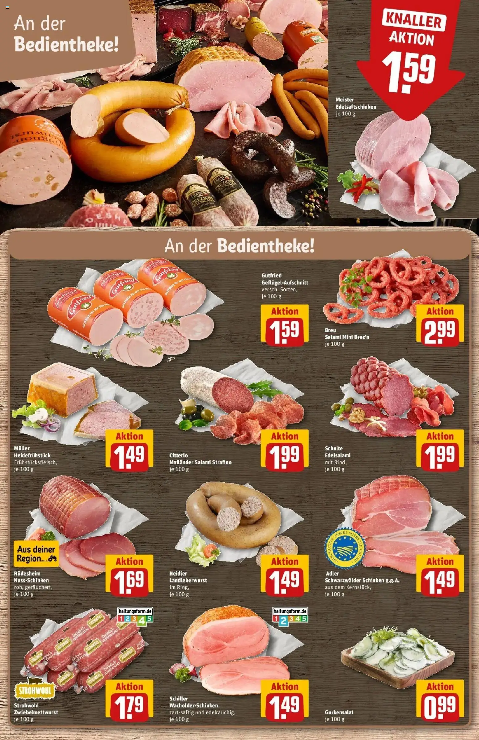 Rewe Prospekt Köln / Weidenpesch	 – gültig ab 12.04.2026 | Seite: 10 | Produkte: Salami, Schinken