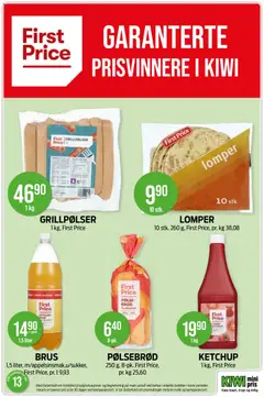 Forhåndsvisning av GRILLPØLSER, 1 kg, First Price gyldig fra 23.03.2026 | Side: 22