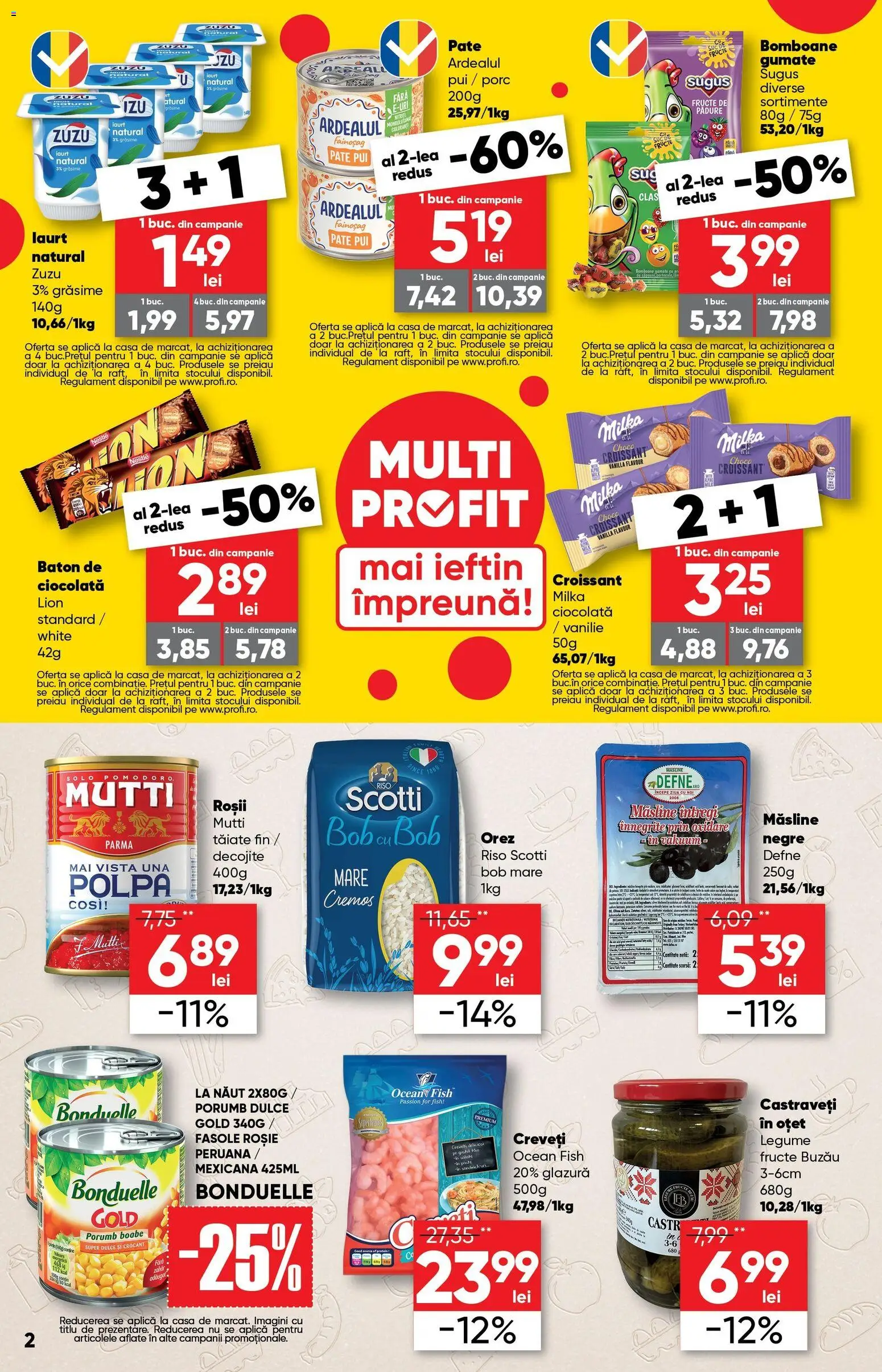 Noul catalog Profi – valabil de la 12.11.2025 | Pagină: 2 | Produse: Pate, Ciocolată, Bomboane, Castraveți