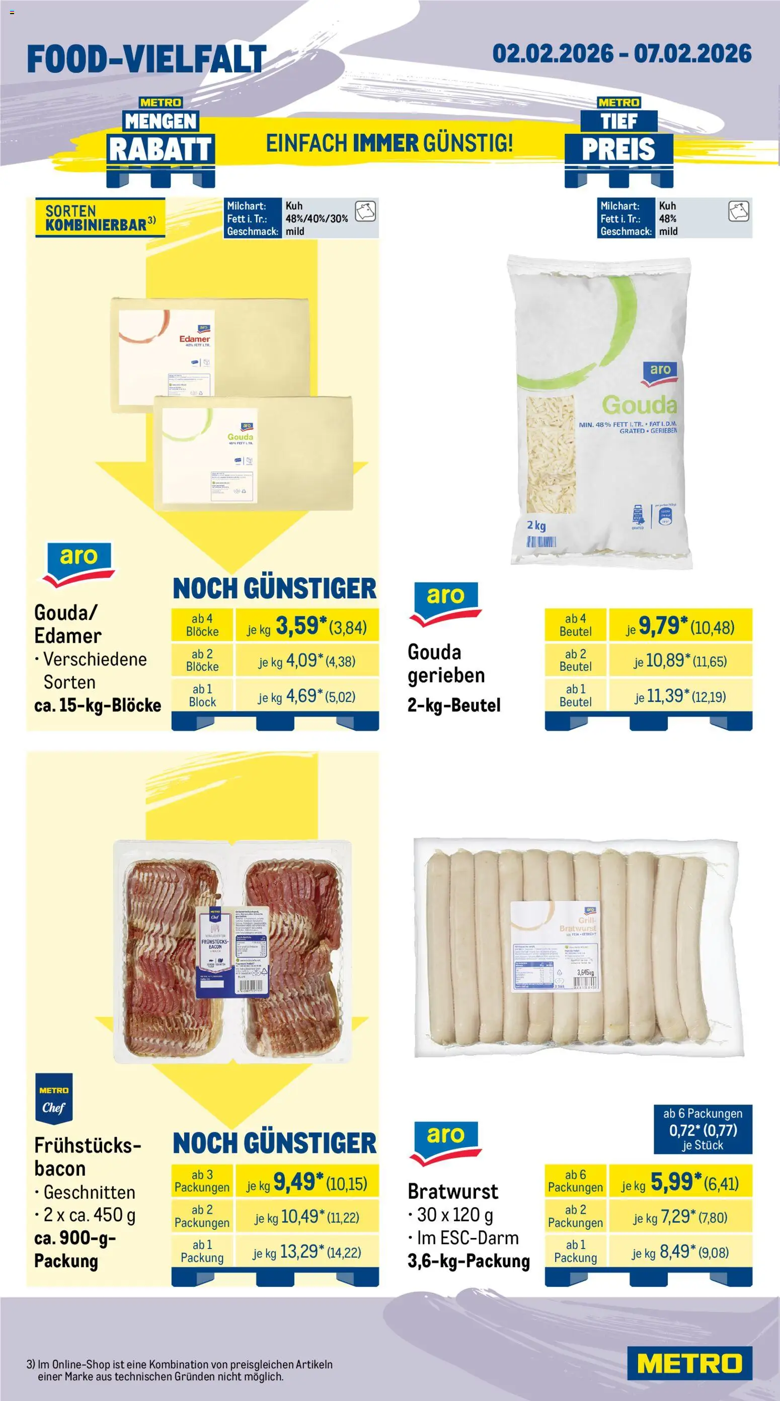Metro Wochen-Angebote Gastro – gültig ab 02.02.2026 | Seite: 10 | Produkte: Grill, Gouda, Bratwurst, Edamer