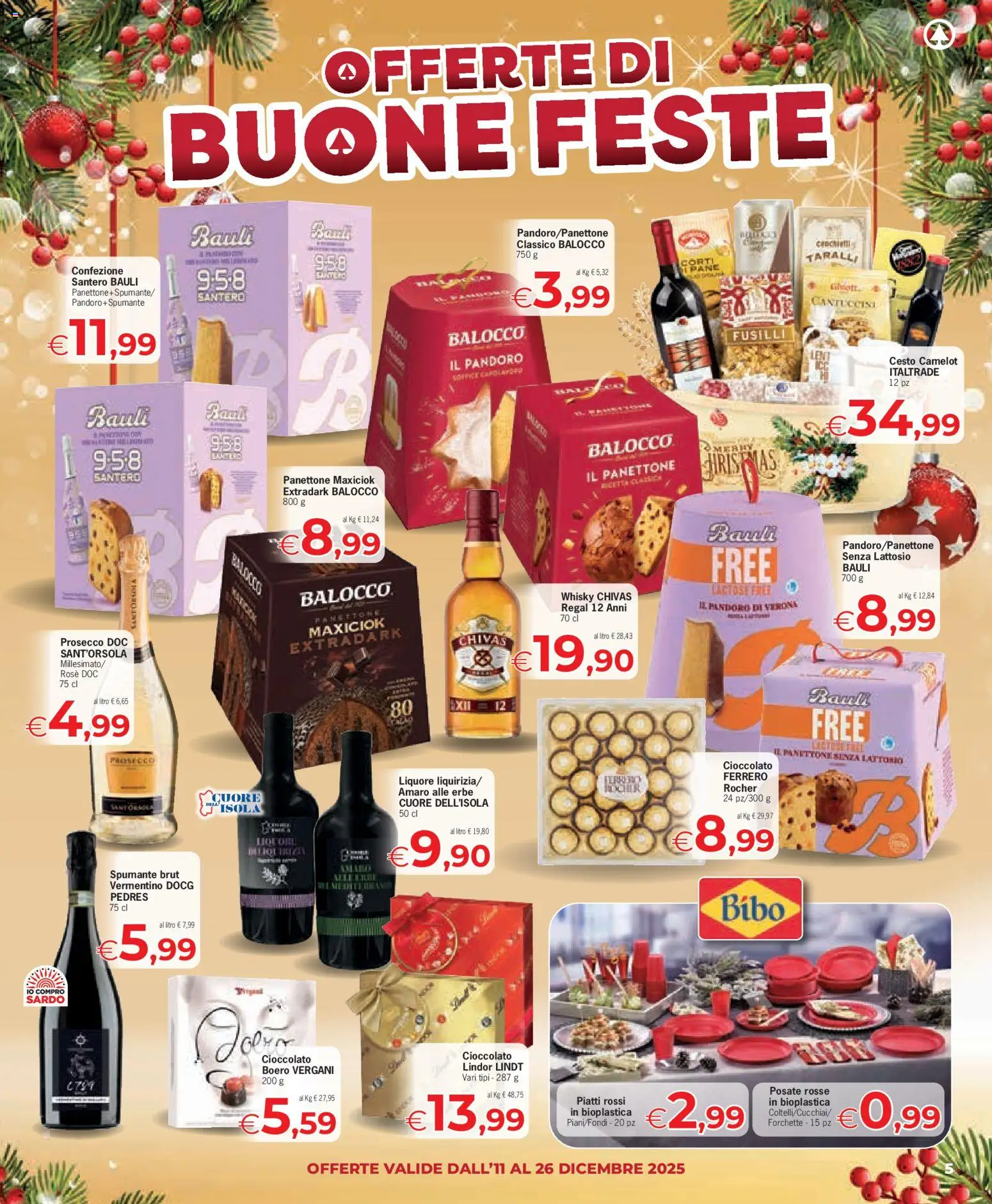 Volantino Eurospar del 11.12.2025 | Pagina: 5 | Prodotti: Whisky, Panettone, Spumante, Taralli