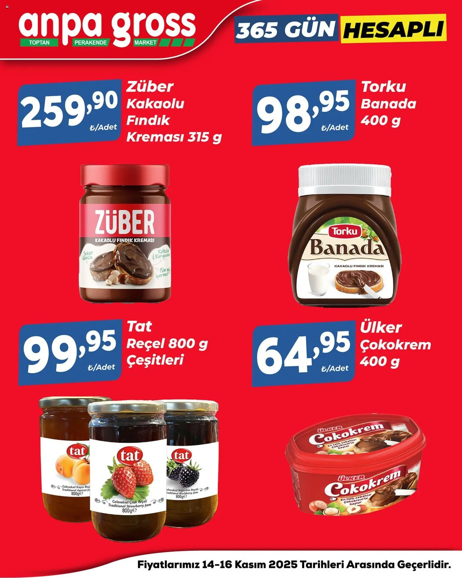 Anpa Gross Hafta Sonu Fırsatları - 14.11.2025 tarihinden itibaren geçerlidir | Sayfa: 14 | Ürünler: Şeker, Çilek, Fındık, Böğürtlen