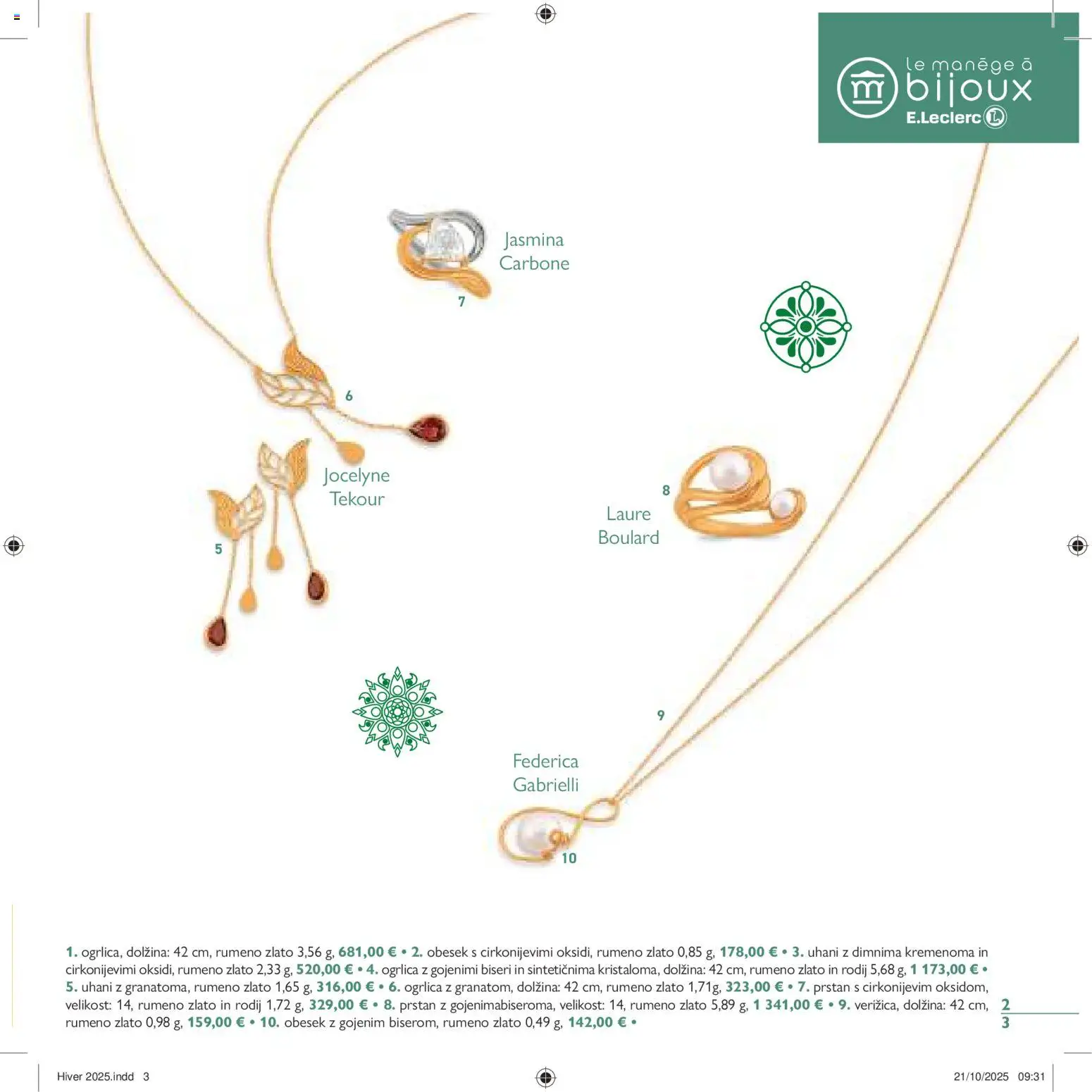 Novi E.leclerc katalog ponudbe – veljaven od 04.11.2025 | Stran: 3 | Izdelki: Prstan, Uhani