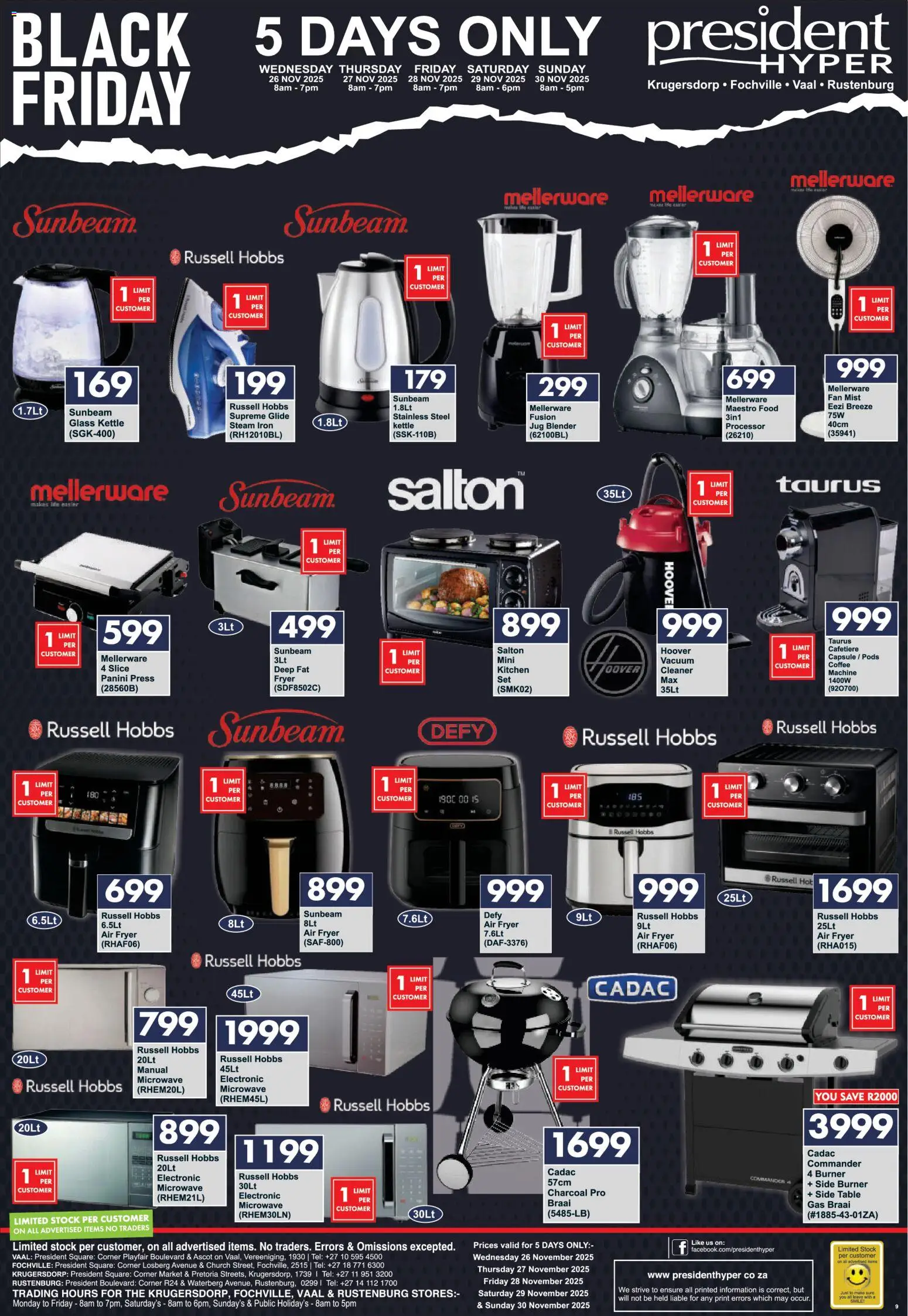 New President Hyper catalogue – valid from 26.11.2025 | Page: 9 | Products: Iron, Press, Blender, Air fryer