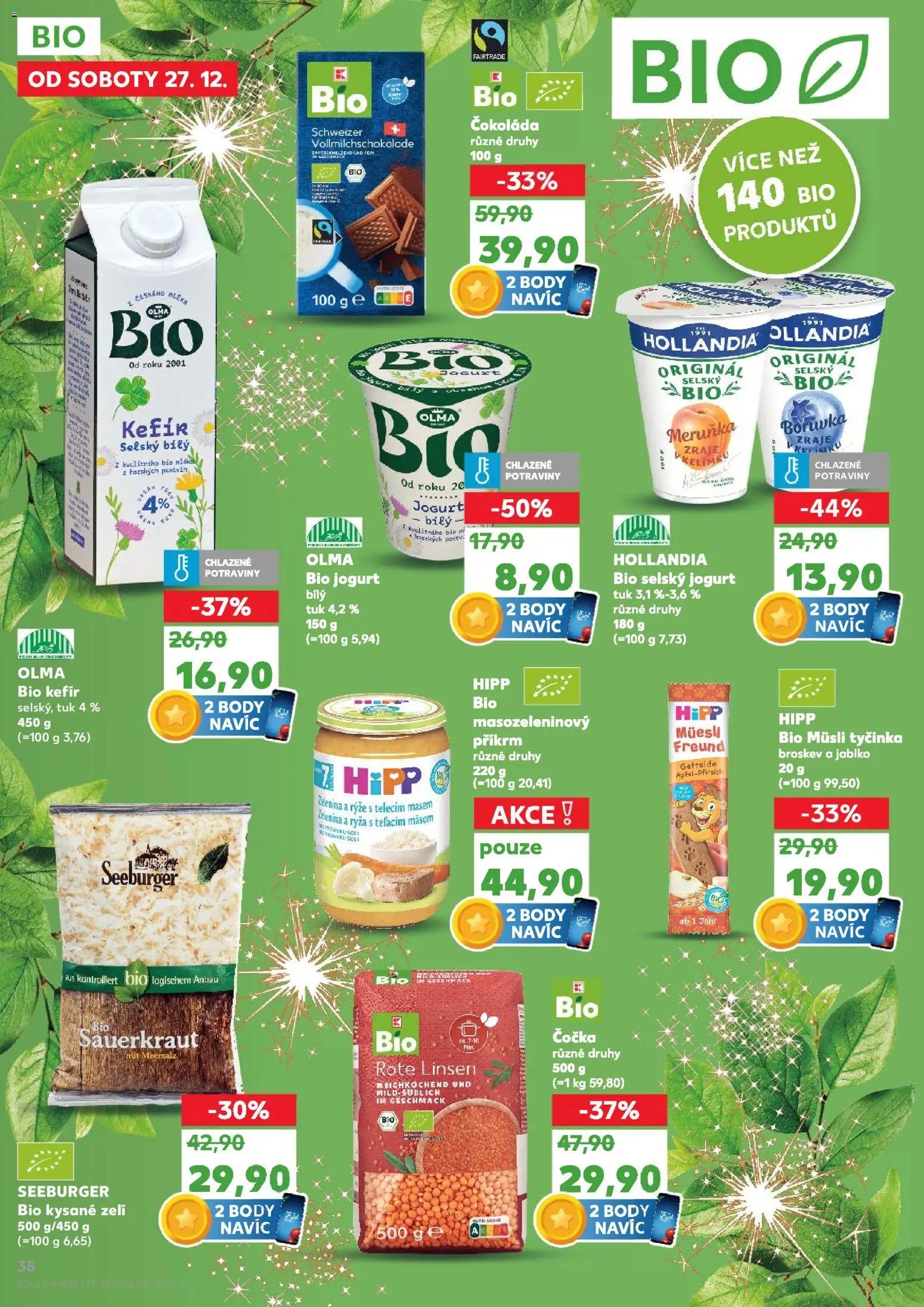 Kaufland leták - Praha 4 od 27.12.2025 | Strana: 38 | Produkty: Čokoláda, Rýže, Zelenina, Müsli tyčinka