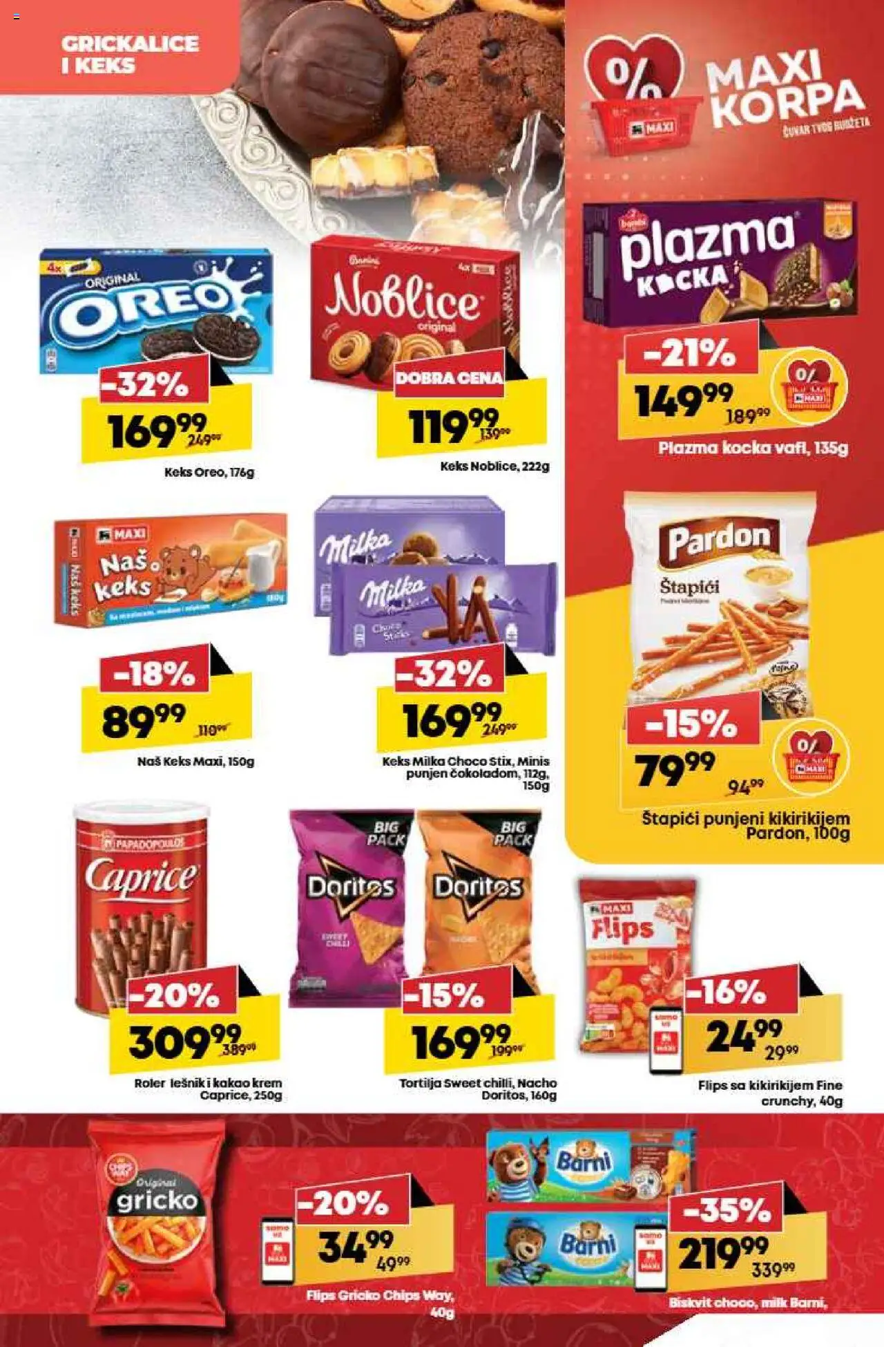 Maxi katalog - važi od 31.07.2025 | Strana: 23 | Proizvode: Tortilja, Oreo, Plazma, Korpa